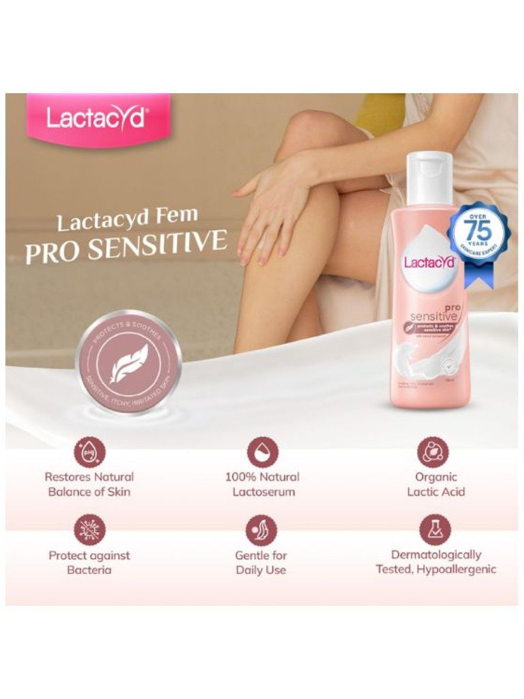 Lactacyd Femme Feminine Wash Pro Sensitive (250ml) (No Color- Image 2)