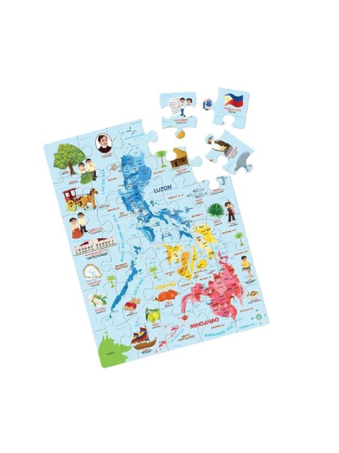 Joytoy Phil. Map & National Symbols 30pc. Floor Puzzle (No Color- Image 2)