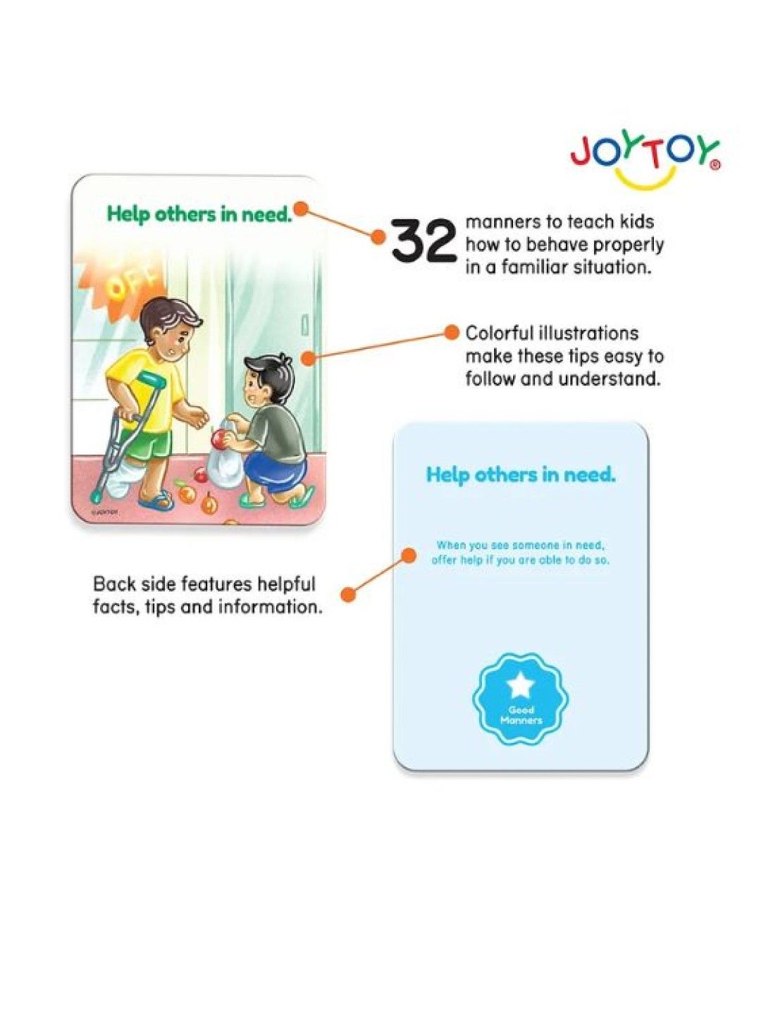 Joytoy Good Manners Flash Cards (No Color- Image 2)