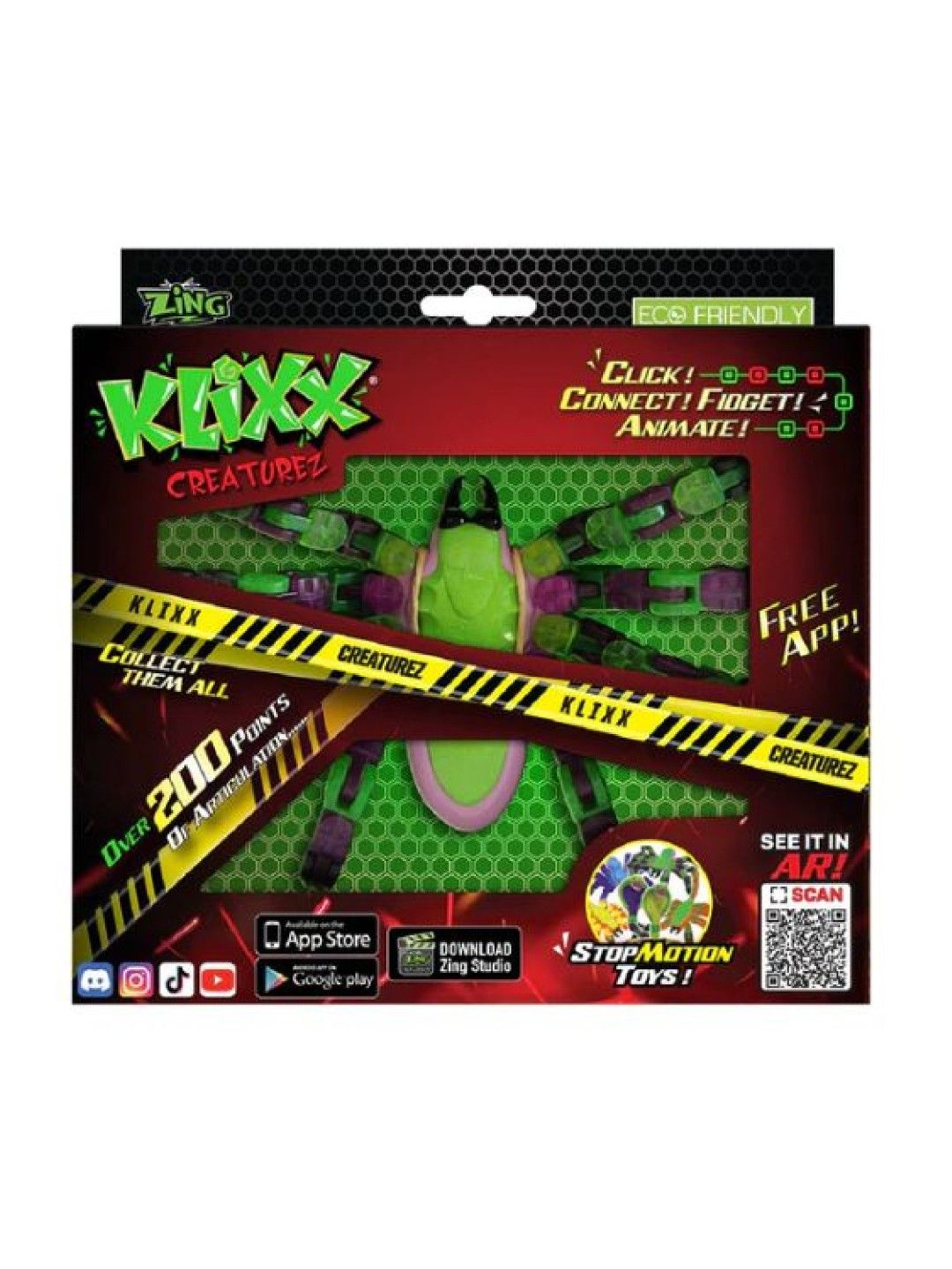 Zing Klixx Creaturez Spider (Green- Image 4)