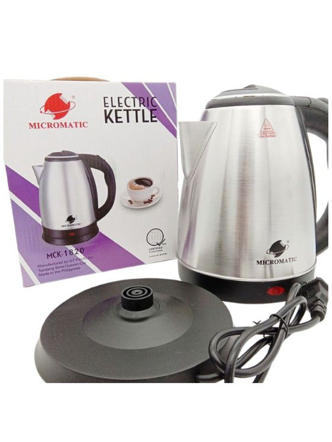 MICROMATIC MCK-1820 Stainless Steel Electric Kettle 1.8L (No Color- Image 4)