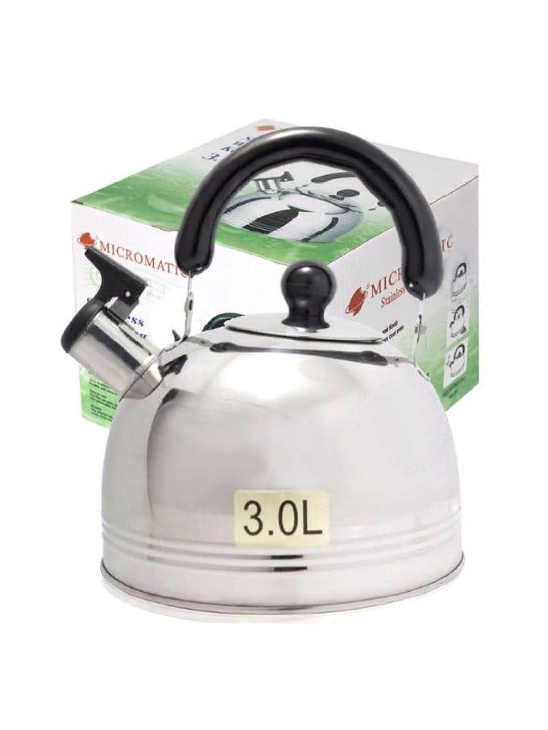 MICROMATIC MK-30 Stainless Whistling Kettle 3.0L (No Color- Image 3)