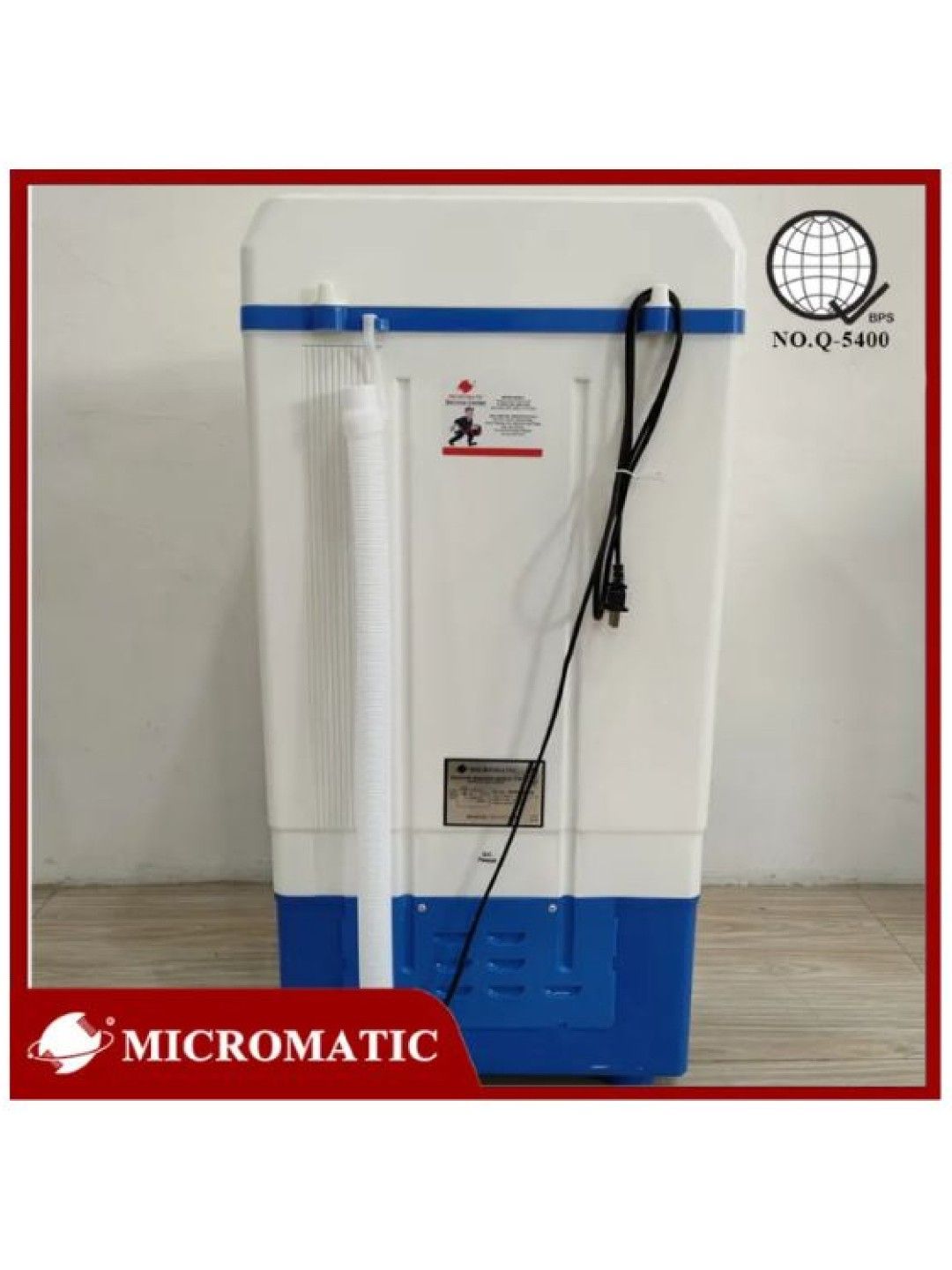 MICROMATIC MWM-650B Washing Machine Single Tub With Wash and Sink Cover 6.5kg (No Color- Image 2)