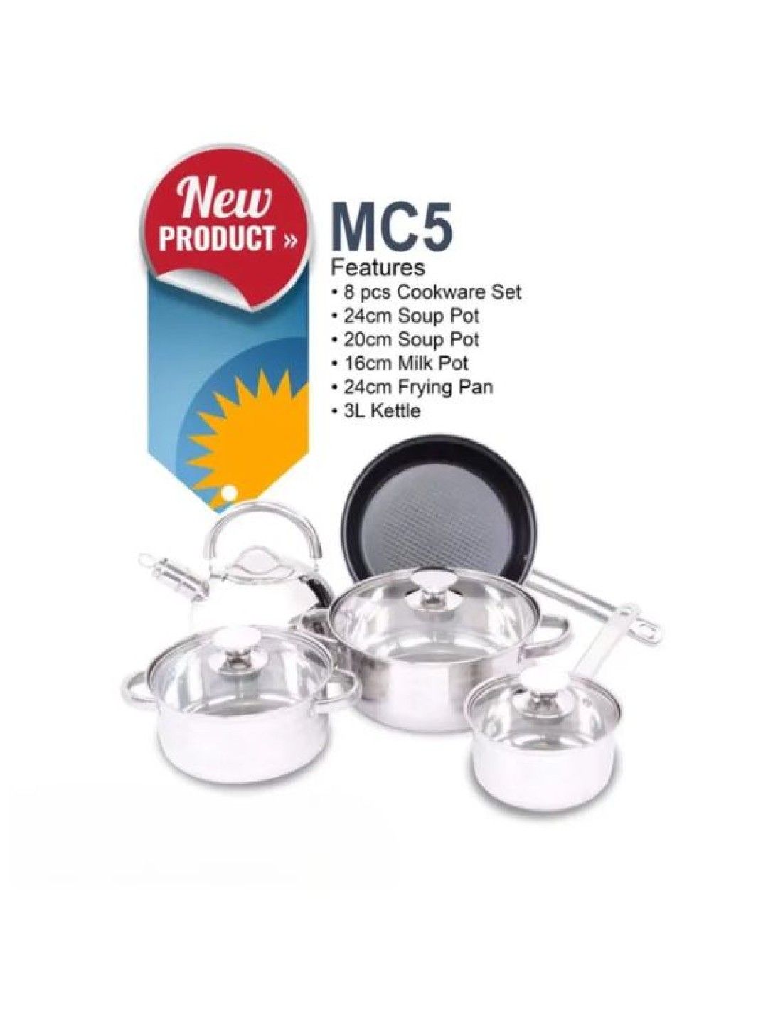 MICROMATIC MC5 8pcs Cookware Set (No Color- Image 2)