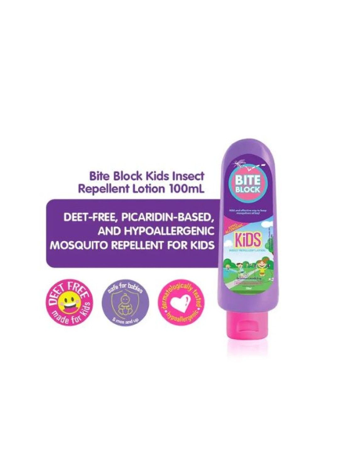 Bite Block Kids Insect Repellent Lotion (100ml) Bundle of 2 (No Color- Image 2)