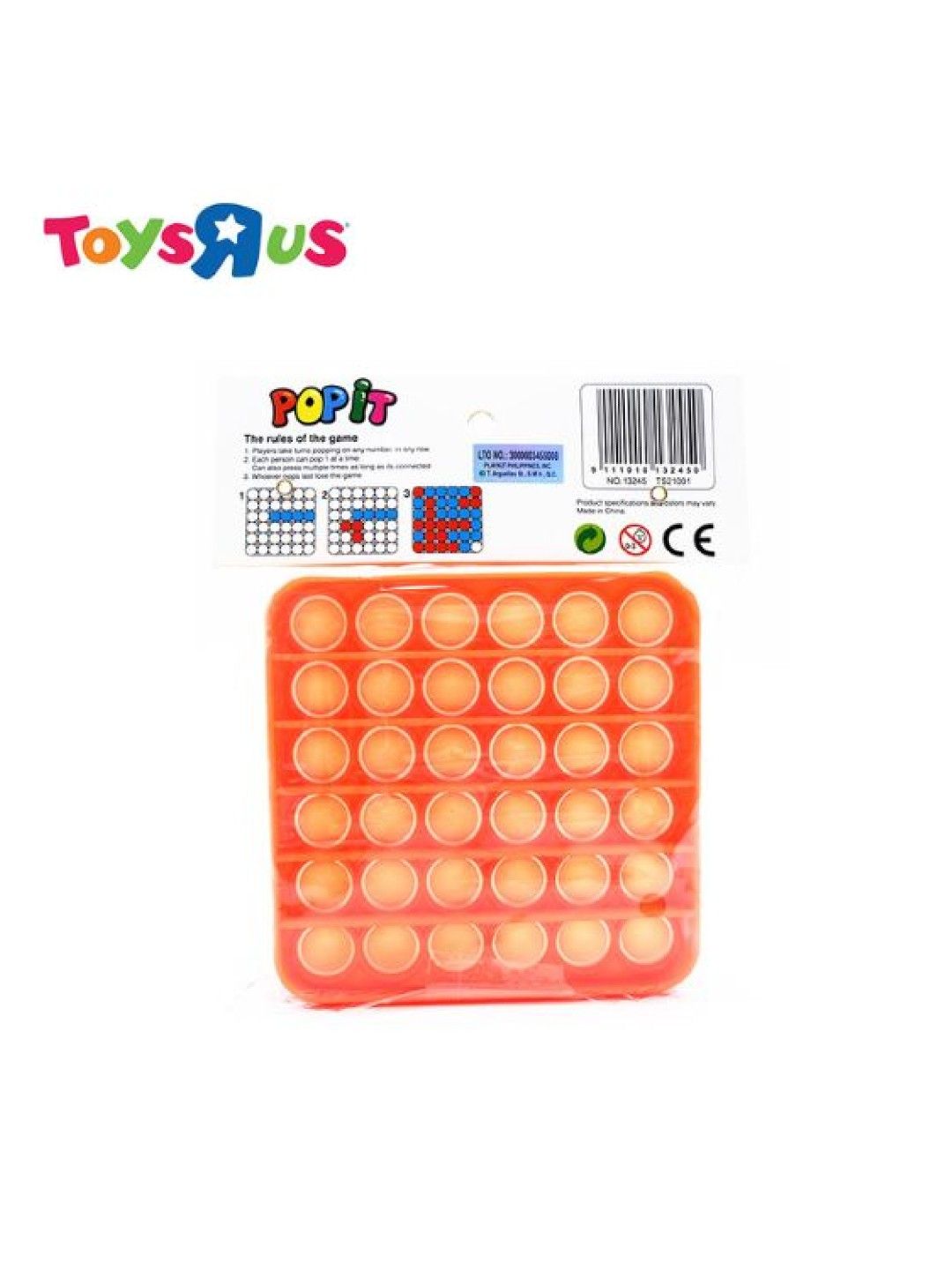 Toys R Us KidsBest Push & Pop Game Pop It - Square (Orange- Image 2)