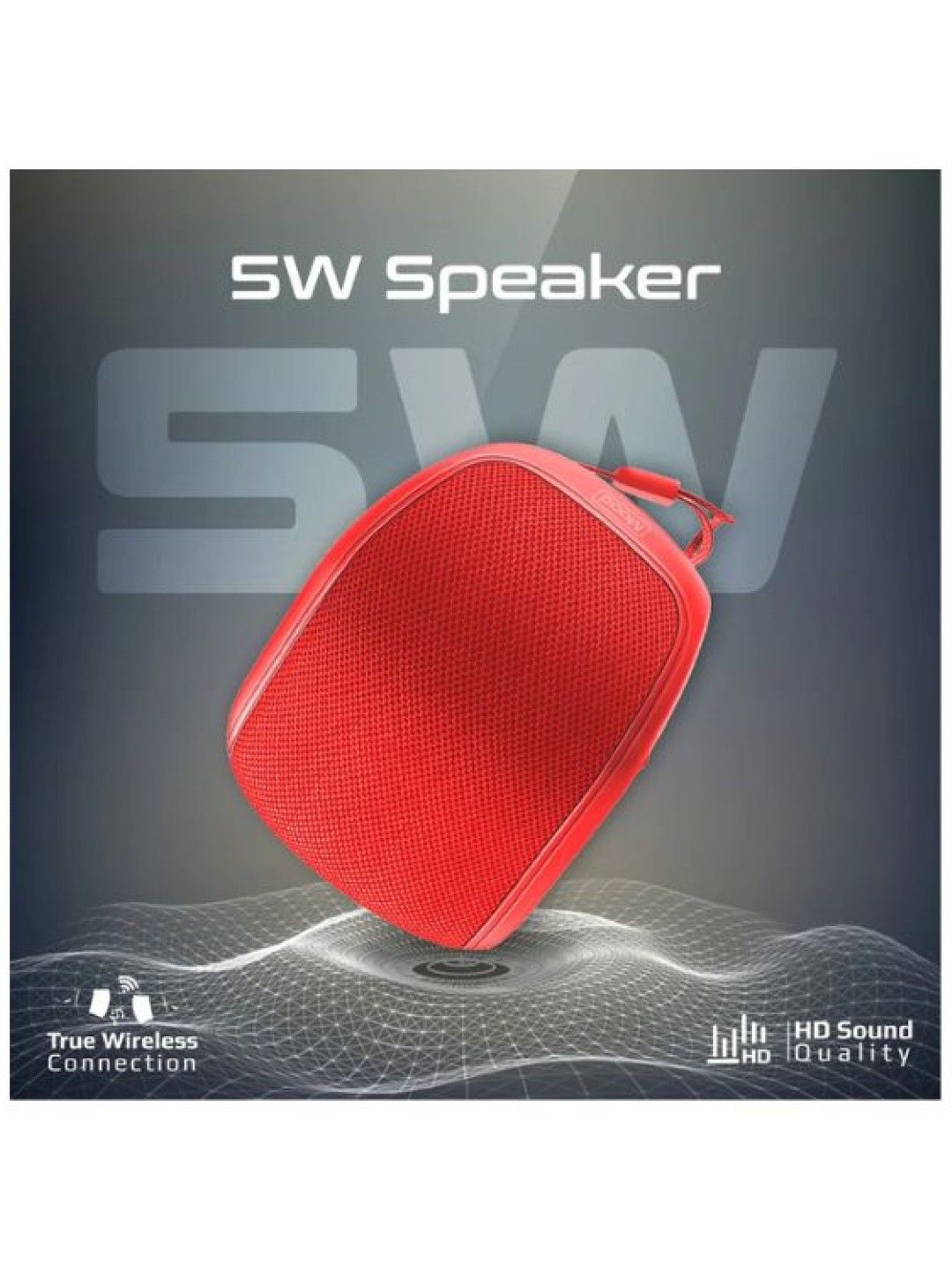 Promate MOOD High-Fidelity Mini Bluetooth Speaker (Red- Image 2)