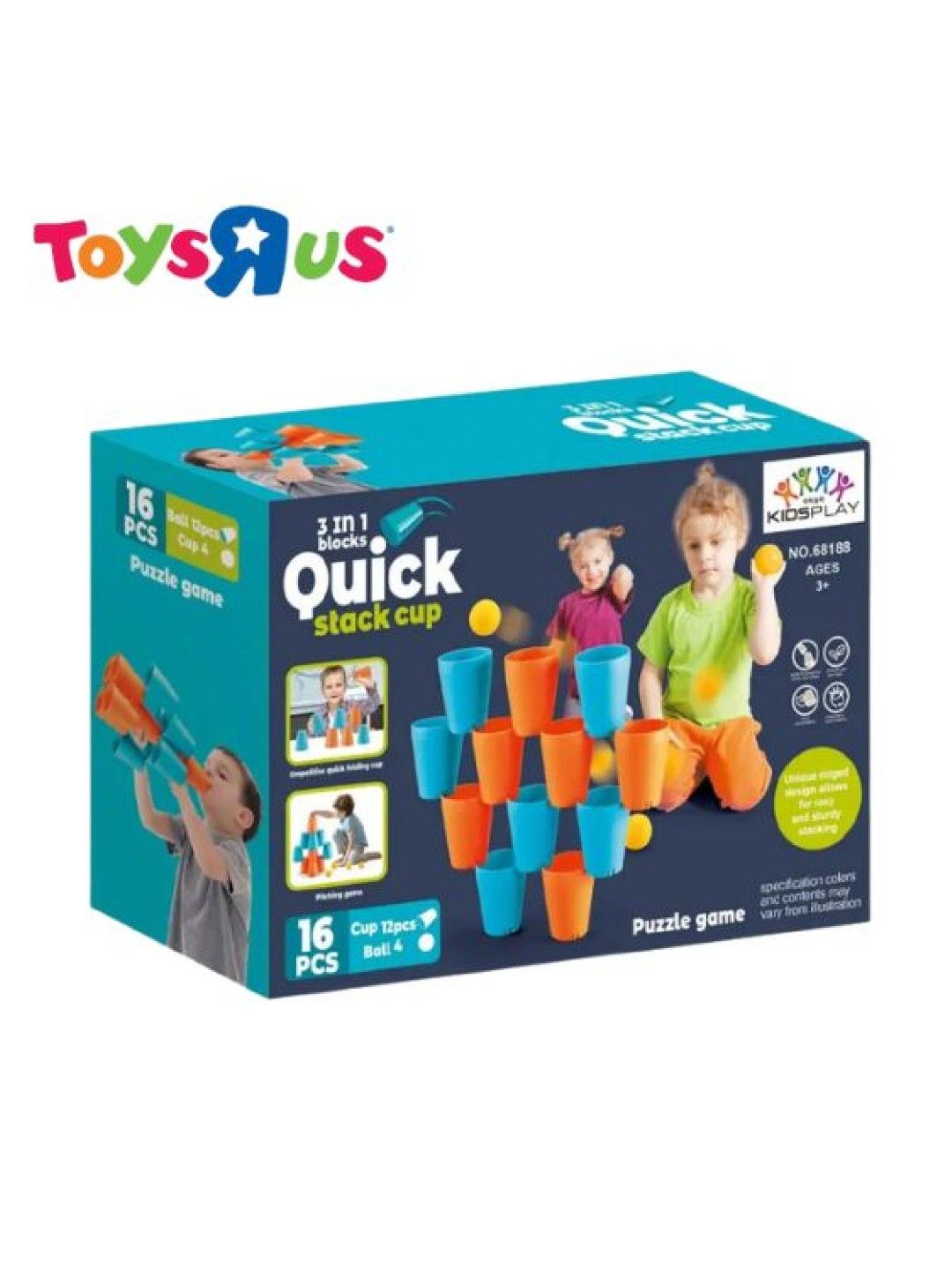 Toys R Us Kidsplay 3 In 1 Blocks Quick Stack Cup edamama