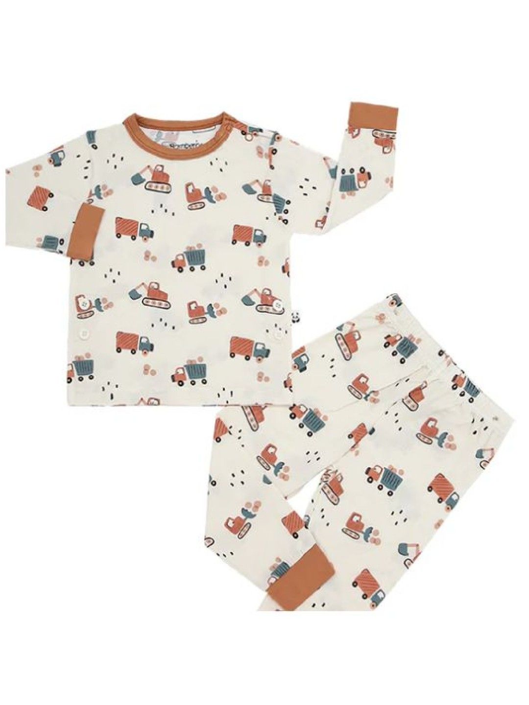 Bamberry Baby Long Sleeves Pajama Set - Trucks (No Color- Image 2)