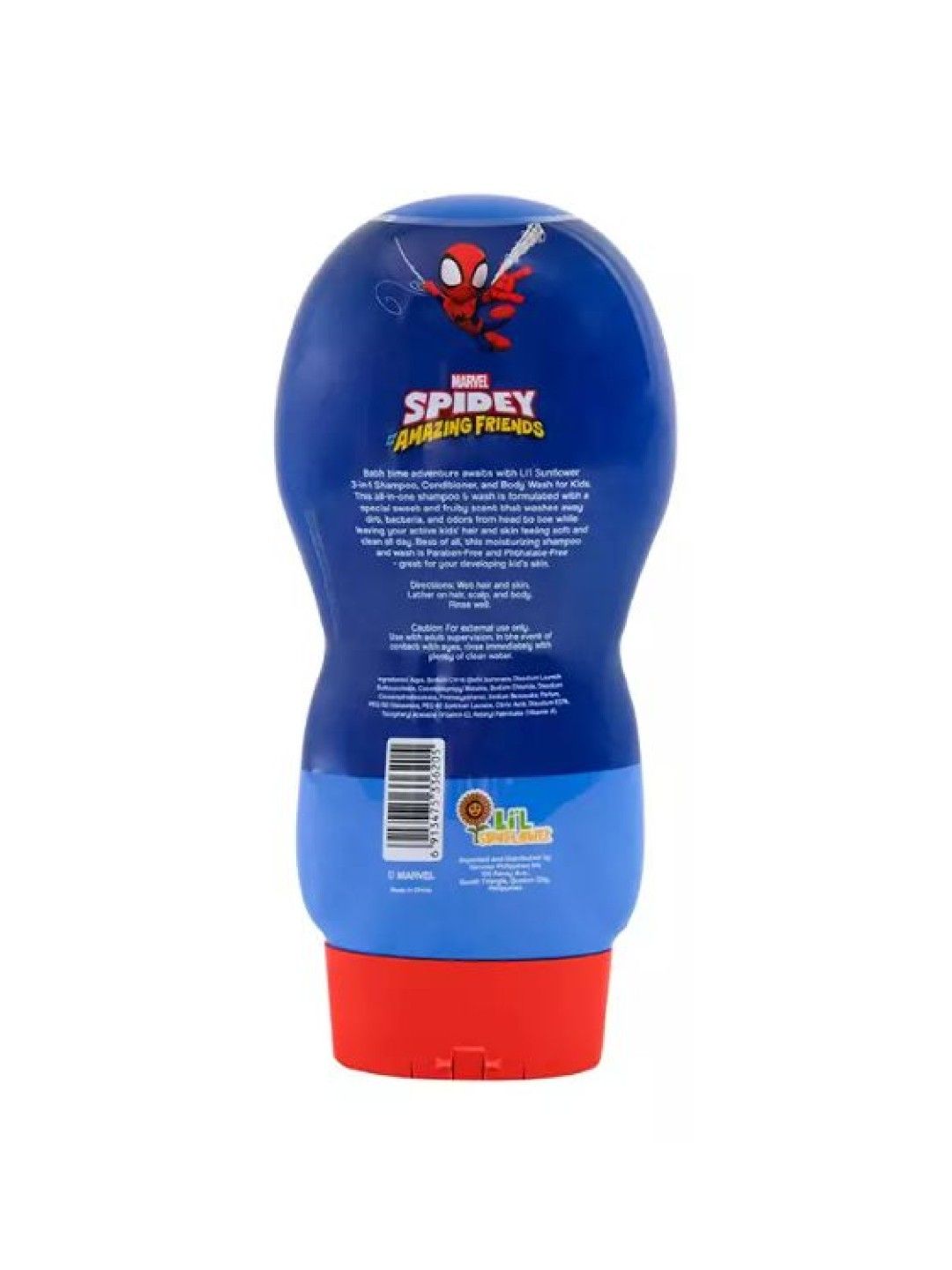 Li'l Sunflower Spiderman 3-in-1 Shampoo, Conditioner, and Body Wash for Kids (300ml) (No Color- Image 2)