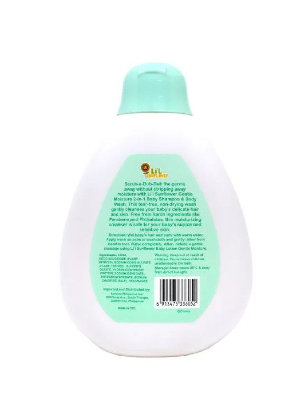 Li'l Sunflower Disney 2-in-1 Baby Shampoo and Body Wash Gentle Moisture (200ml) (No Color- Image 2)