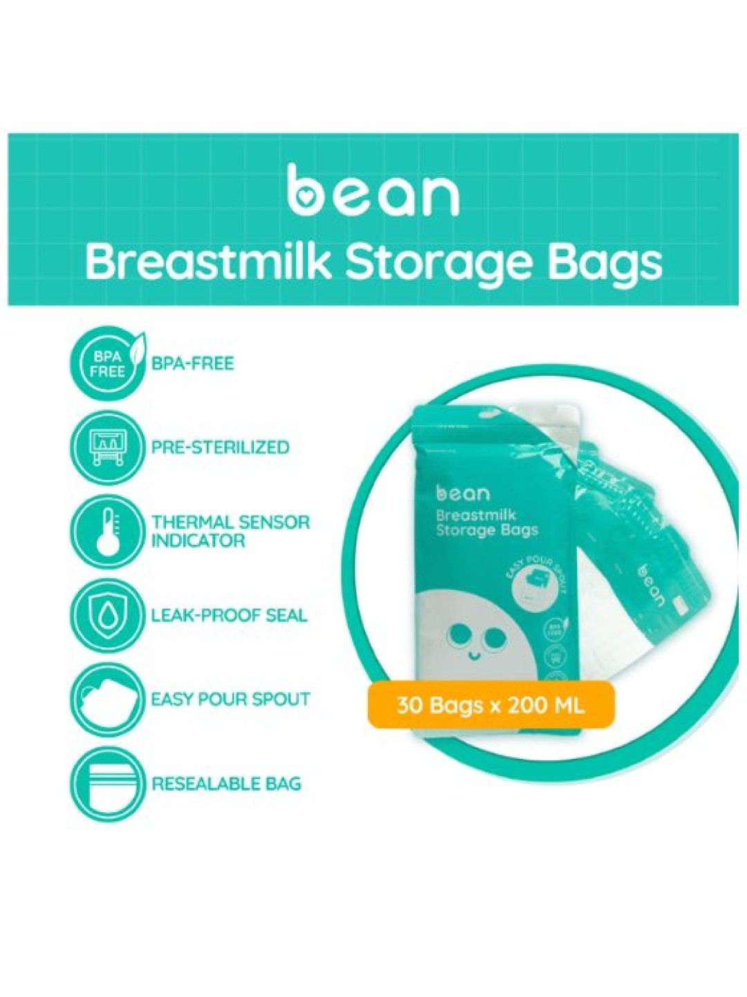 bean essentials Breastmilk Storage Bag (30 bags) (No Color- Image 2)