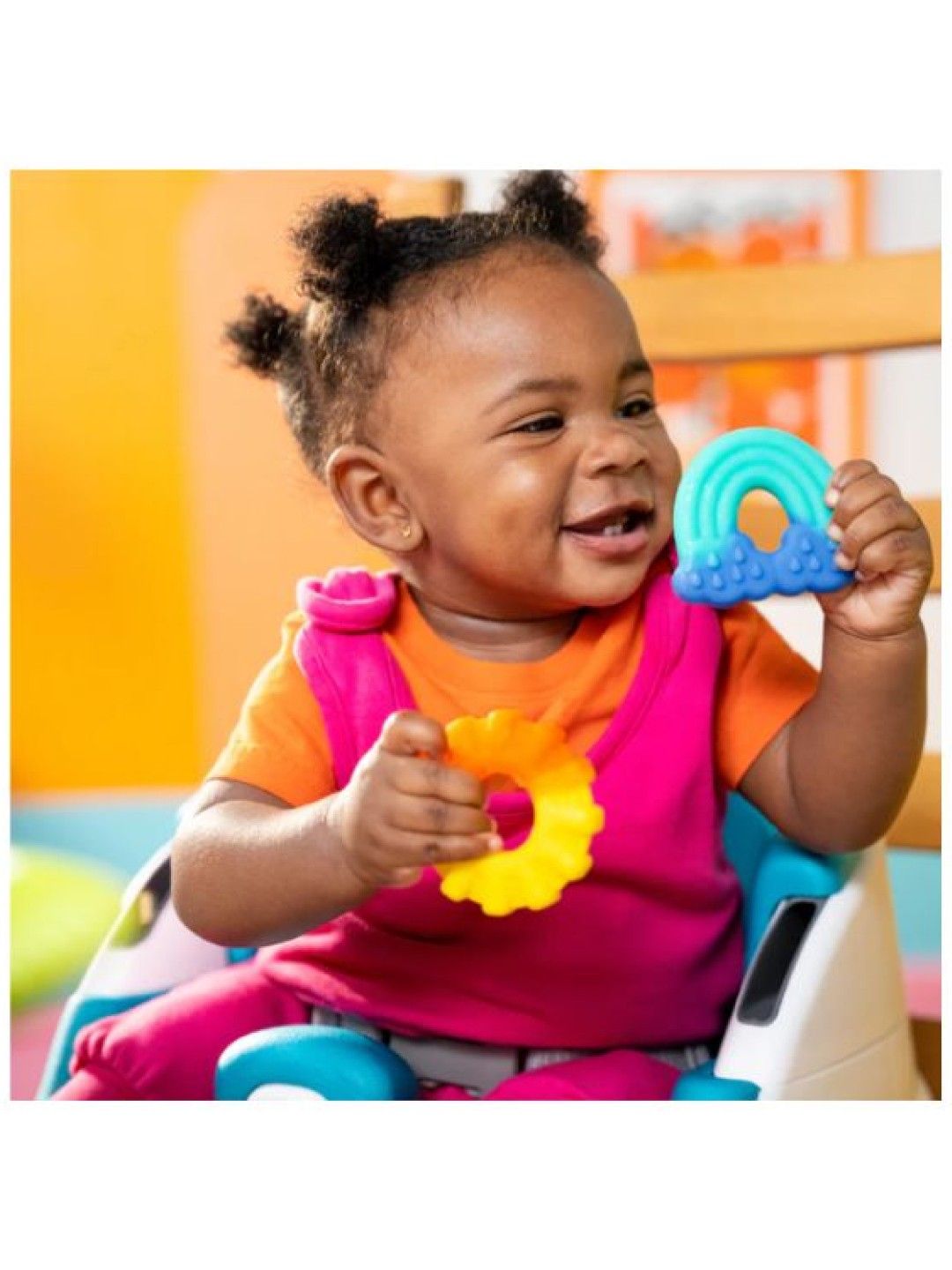 Bright Starts Bright Starts Chance of Smiles Silicone Teether 2-pack (No Color- Image 3)