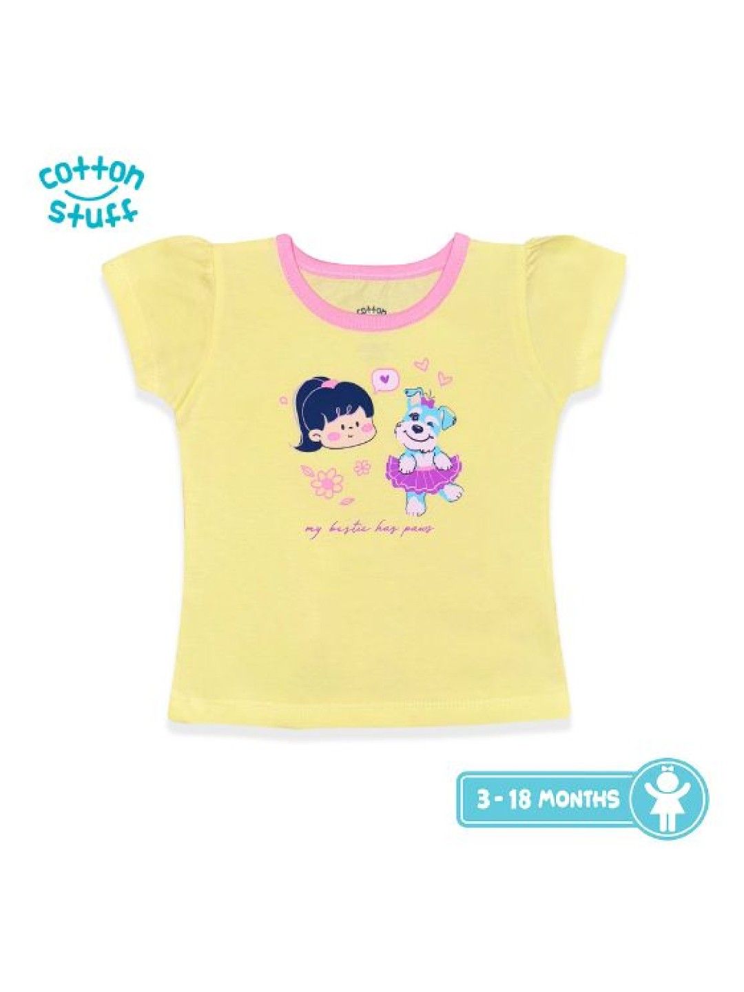 Cotton Stuff 3-piece Short Sleeve Fitted Blouse (Bestie- Girl) (No Color- Image 2)