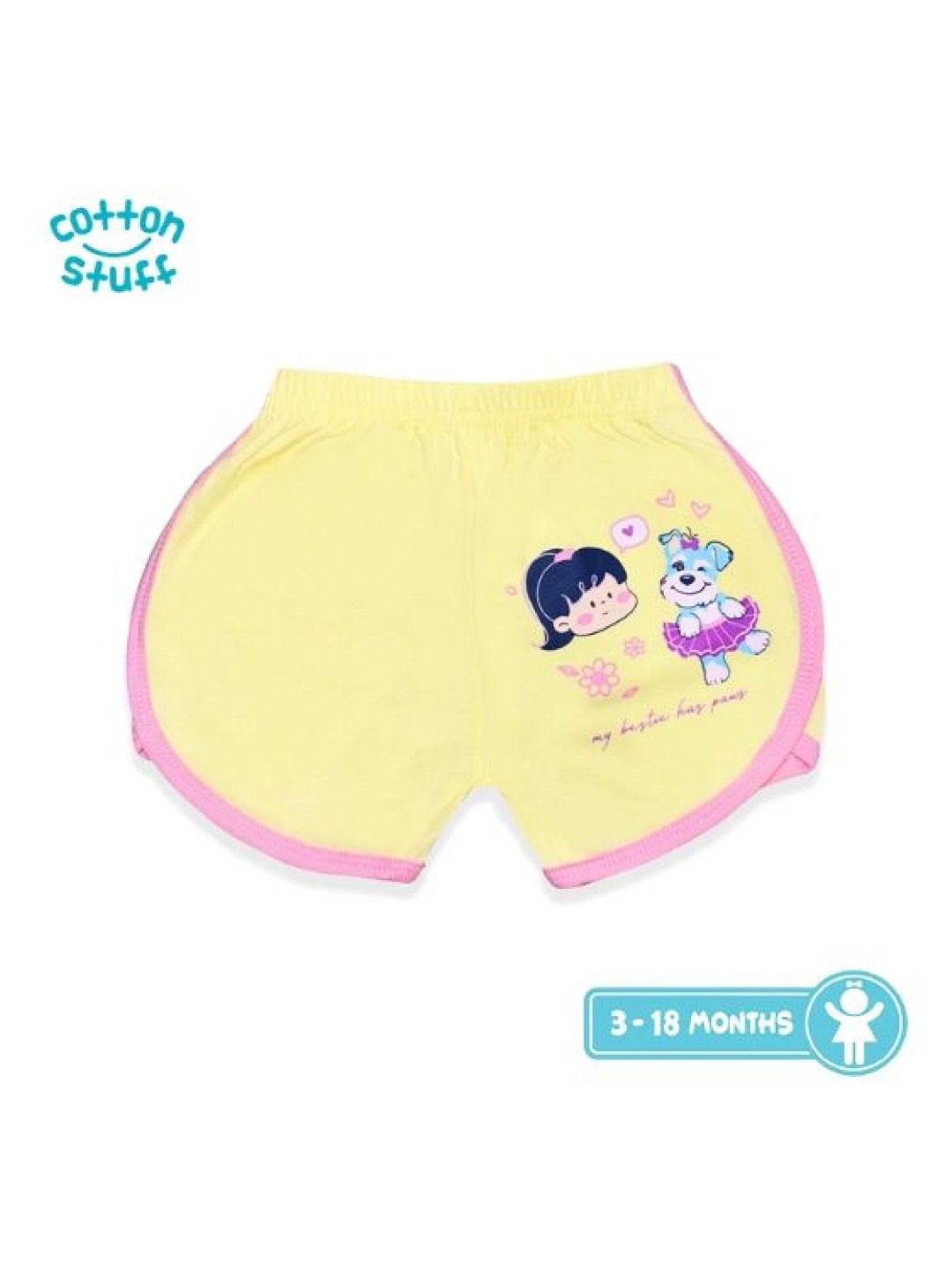 Cotton Stuff 3-piece Girly Shorts (Bestie- Girl) (No Color- Image 2)