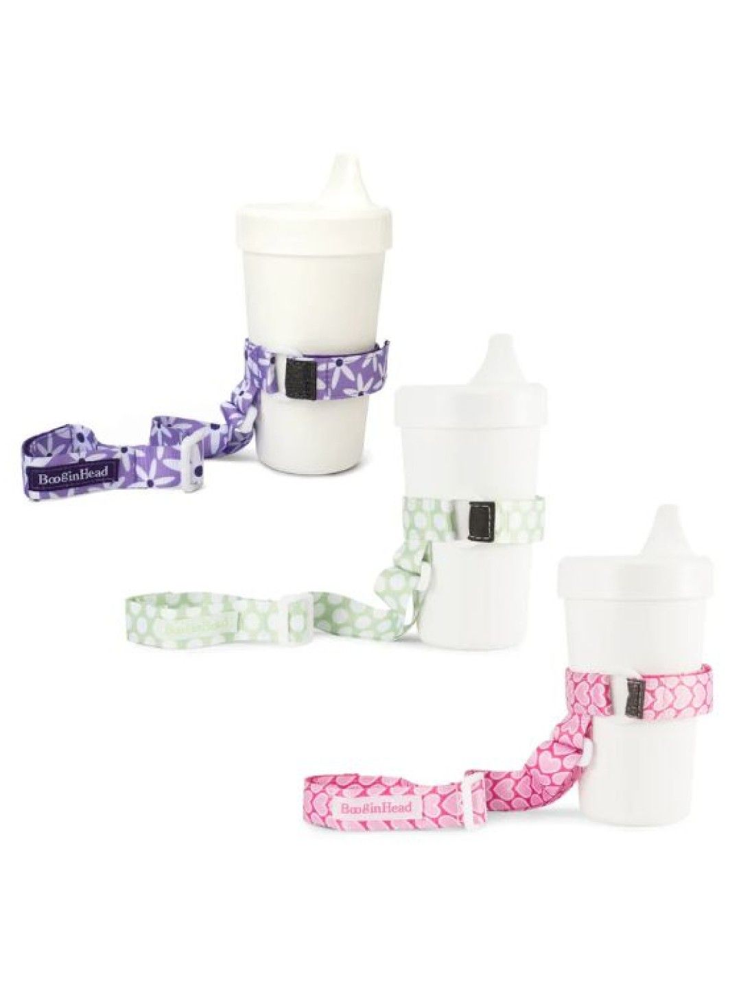 BooginHead SippiGrip Cup, Bottle & Toy Strap 3-Pack (Assorted for Girls- Image 2)
