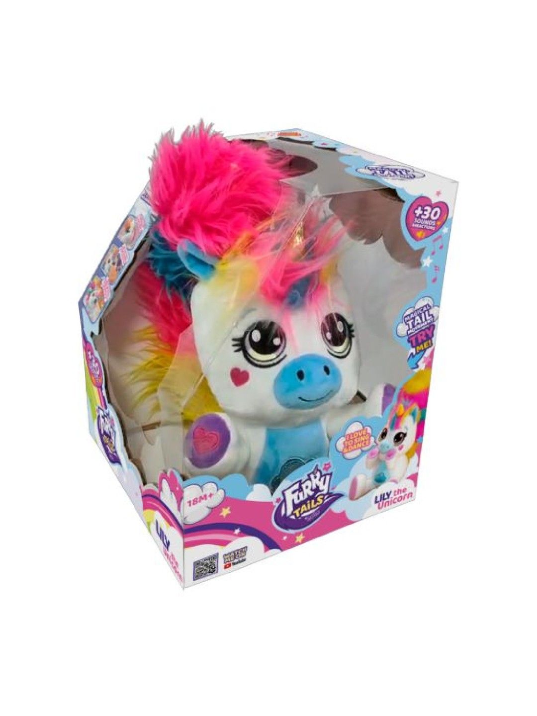 Eolo Furry Tails Electronic Plush Unicorn (No Color- Image 3)