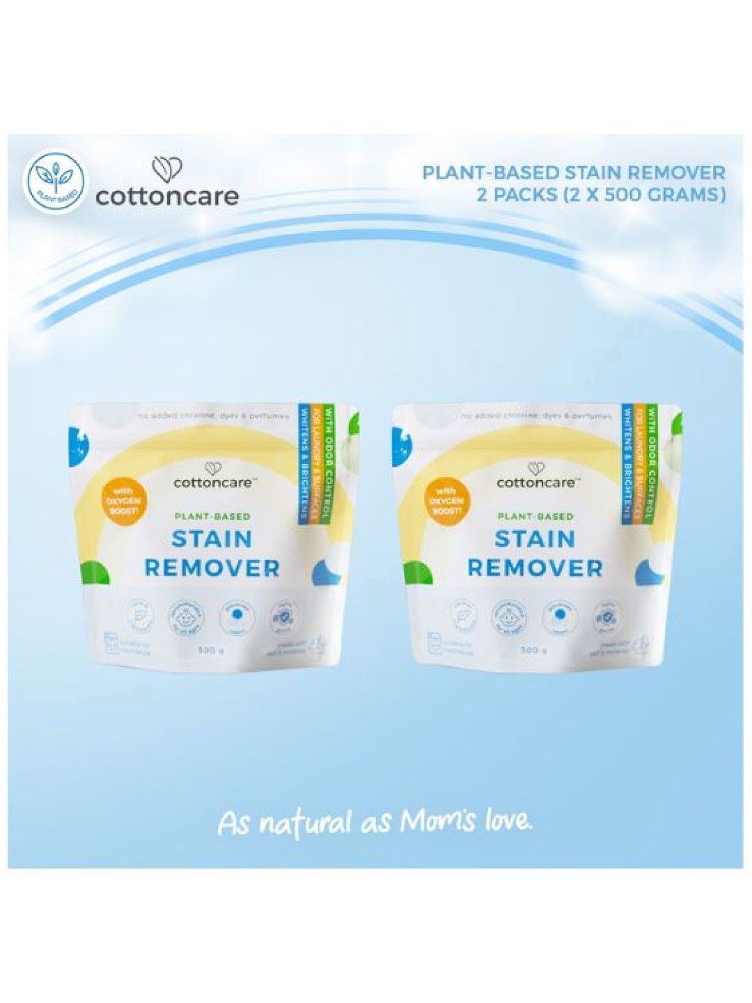 Cotton Central™ Cottoncare Plant-Based Stain Remover 2 Pack (1000g) (No Color- Image 2)