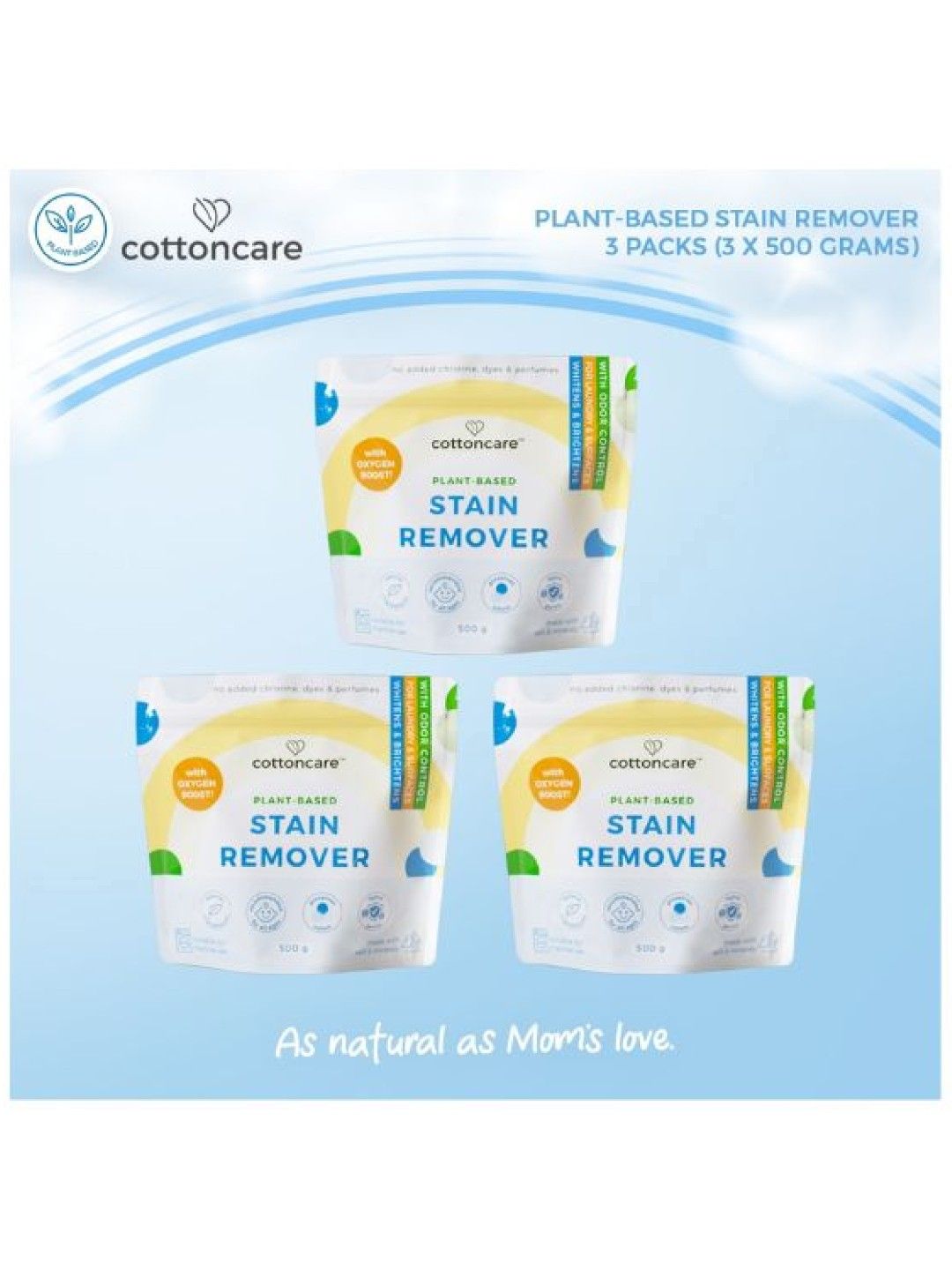 Cotton Central™ Cottoncare Plant-Based Stain Remover 3 Pack (1500g) (No Color- Image 2)