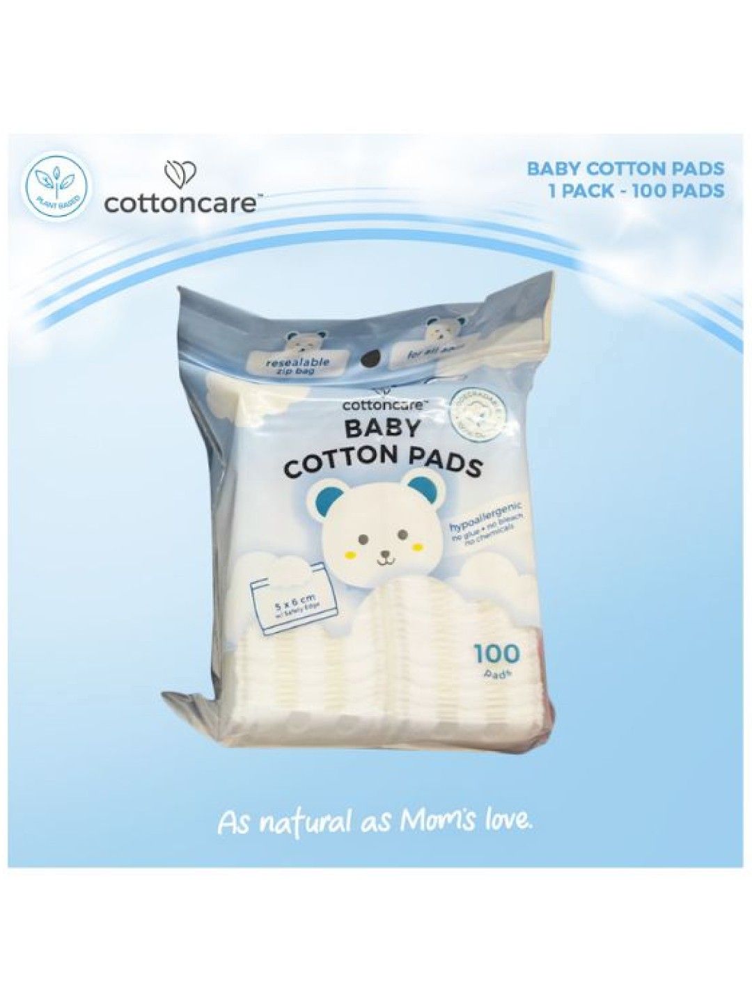 Cotton Central™ Cottoncare Baby Cotton Pads (100 Pads) (No Color- Image 2)