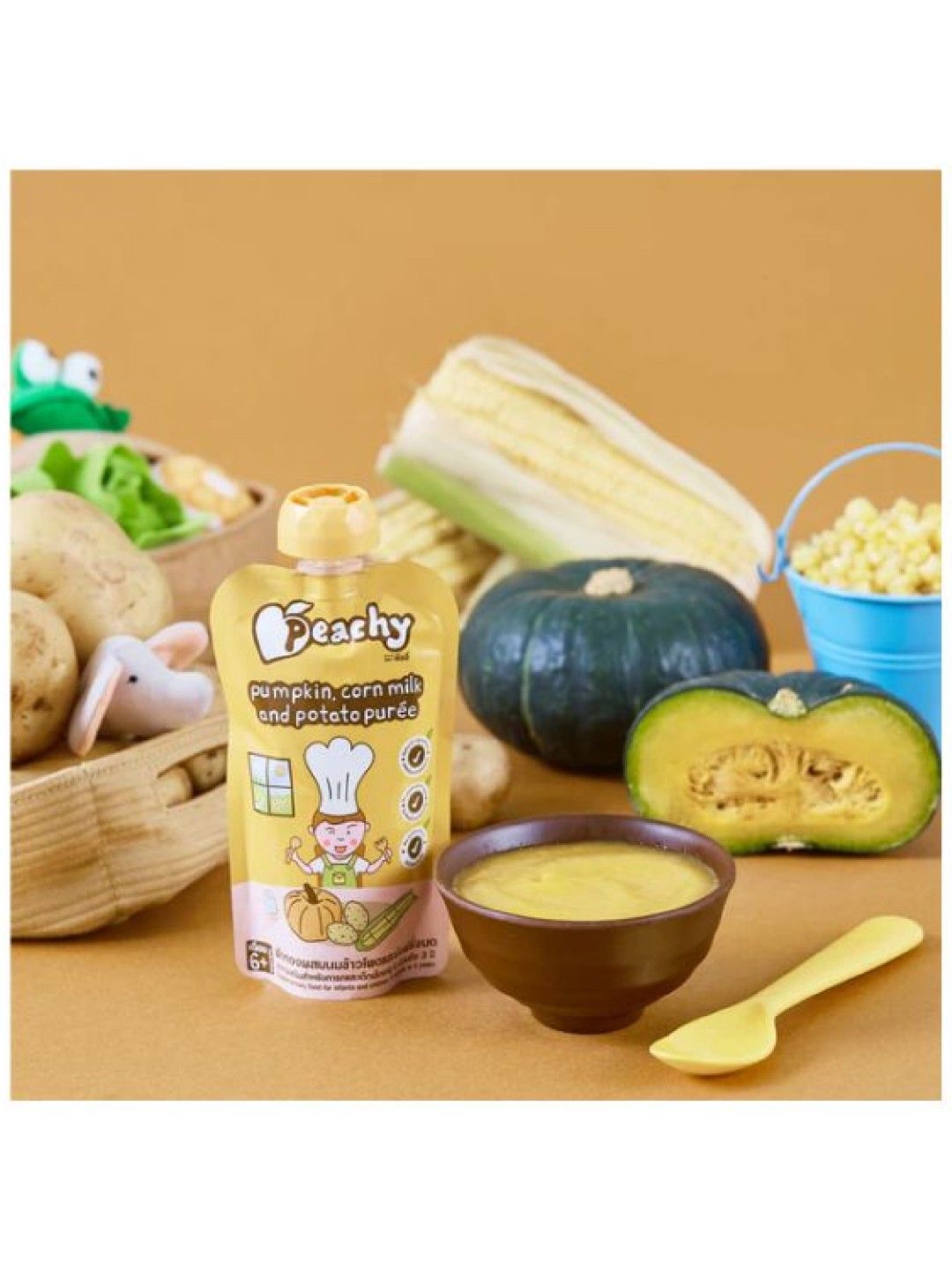 Peachy Baby Food Pumpkin, Corn Milk and Potato Purée (110g) (No Color- Image 2)