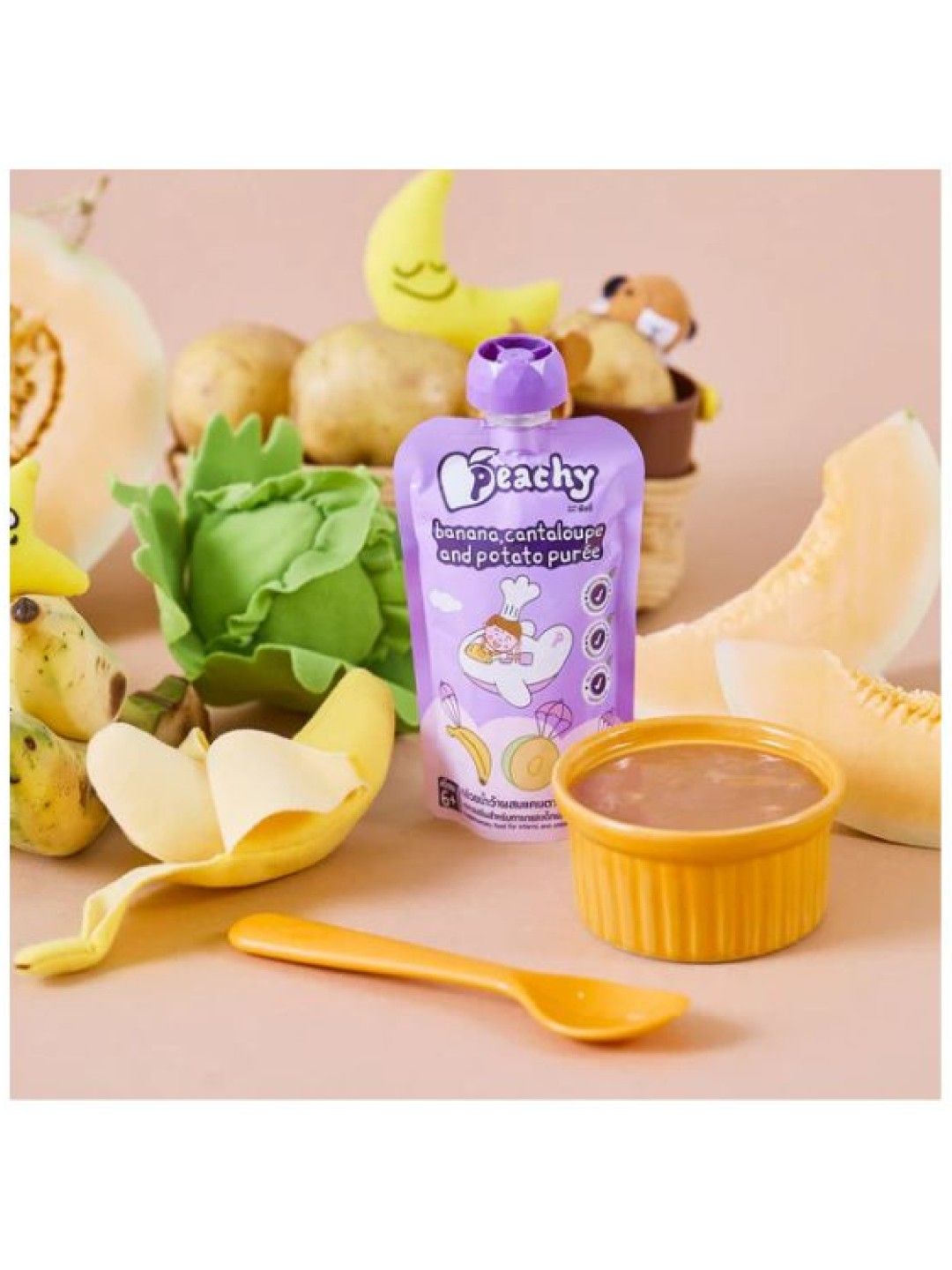 Peachy Baby Food Banana, Cantaloupe and Potato Purée (110g) (No Color- Image 2)