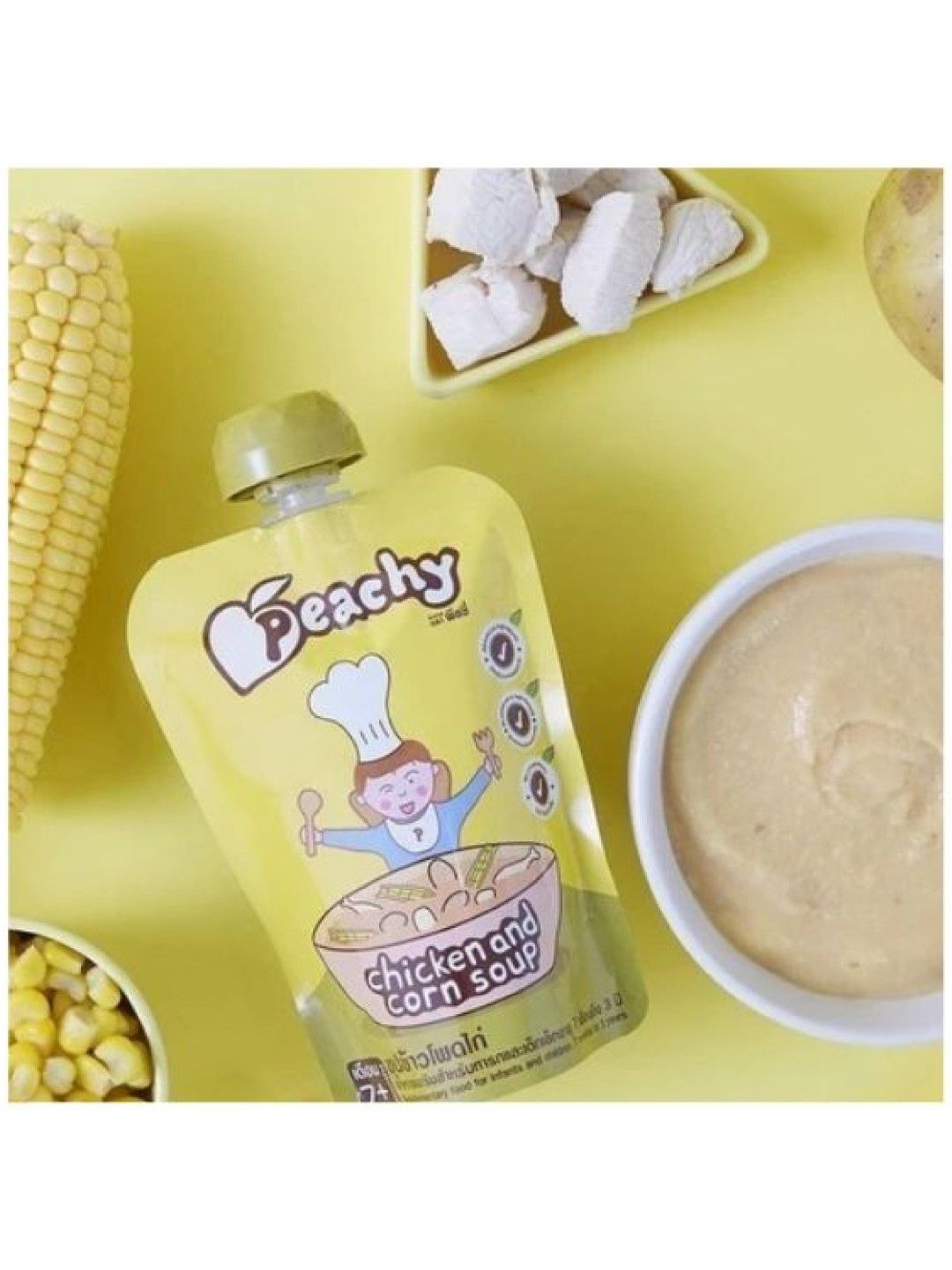 Peachy Baby Food Chicken and Corn Soup (125g) (No Color- Image 2)