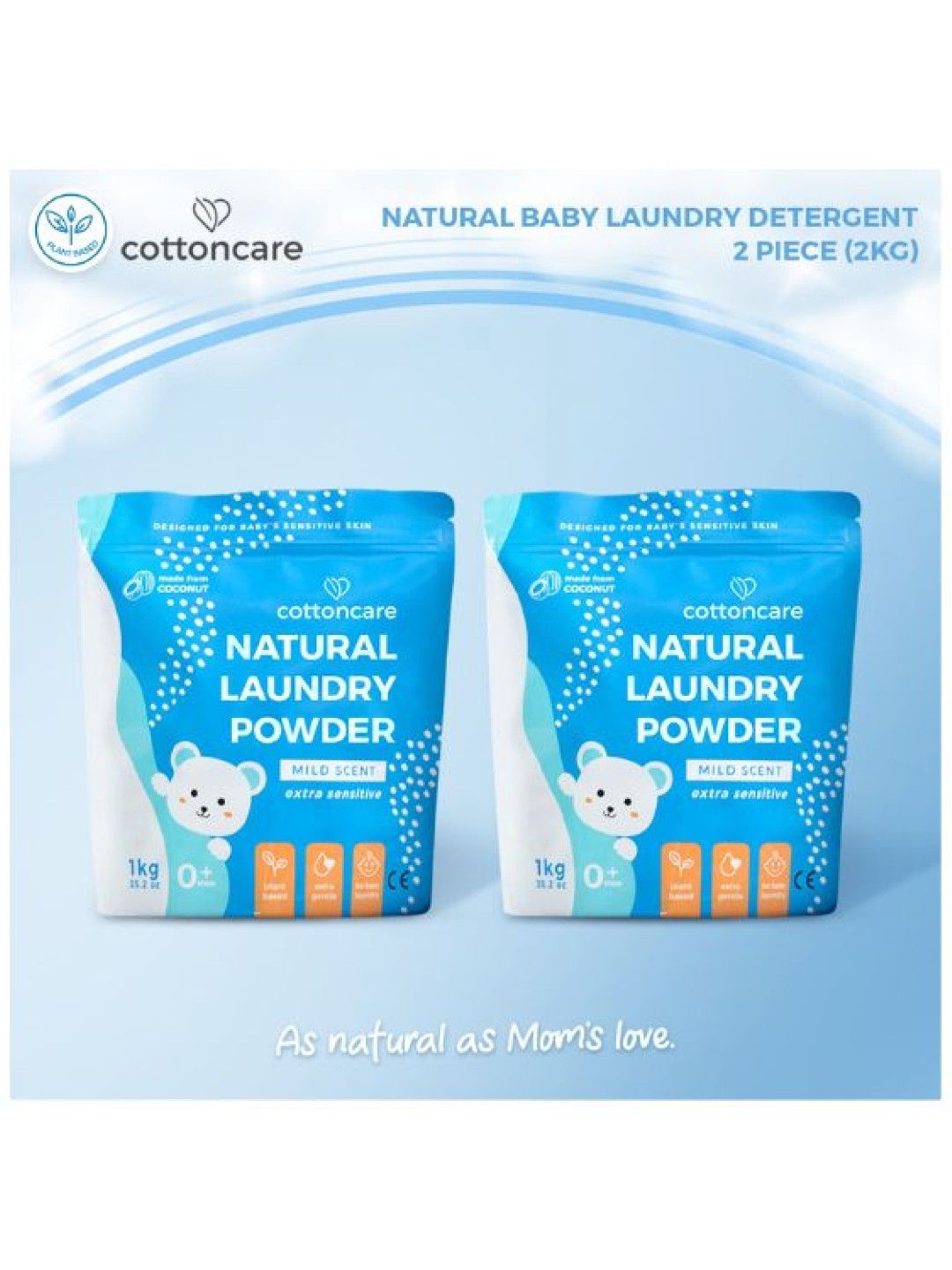 Cotton Central™ Cottoncare™ Non-Toxic Hypoallergenic Baby Laundry Powder Detergent (2 kgs) (No Color- Image 2)