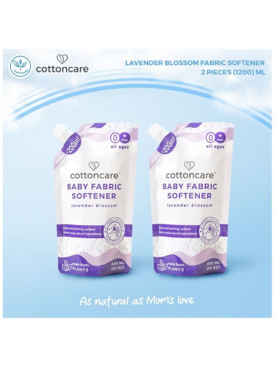 Cotton Central™ Cottoncare™ Calming Lavender Natural Baby Fabric Softener (1200ml) (No Color- Image 2)