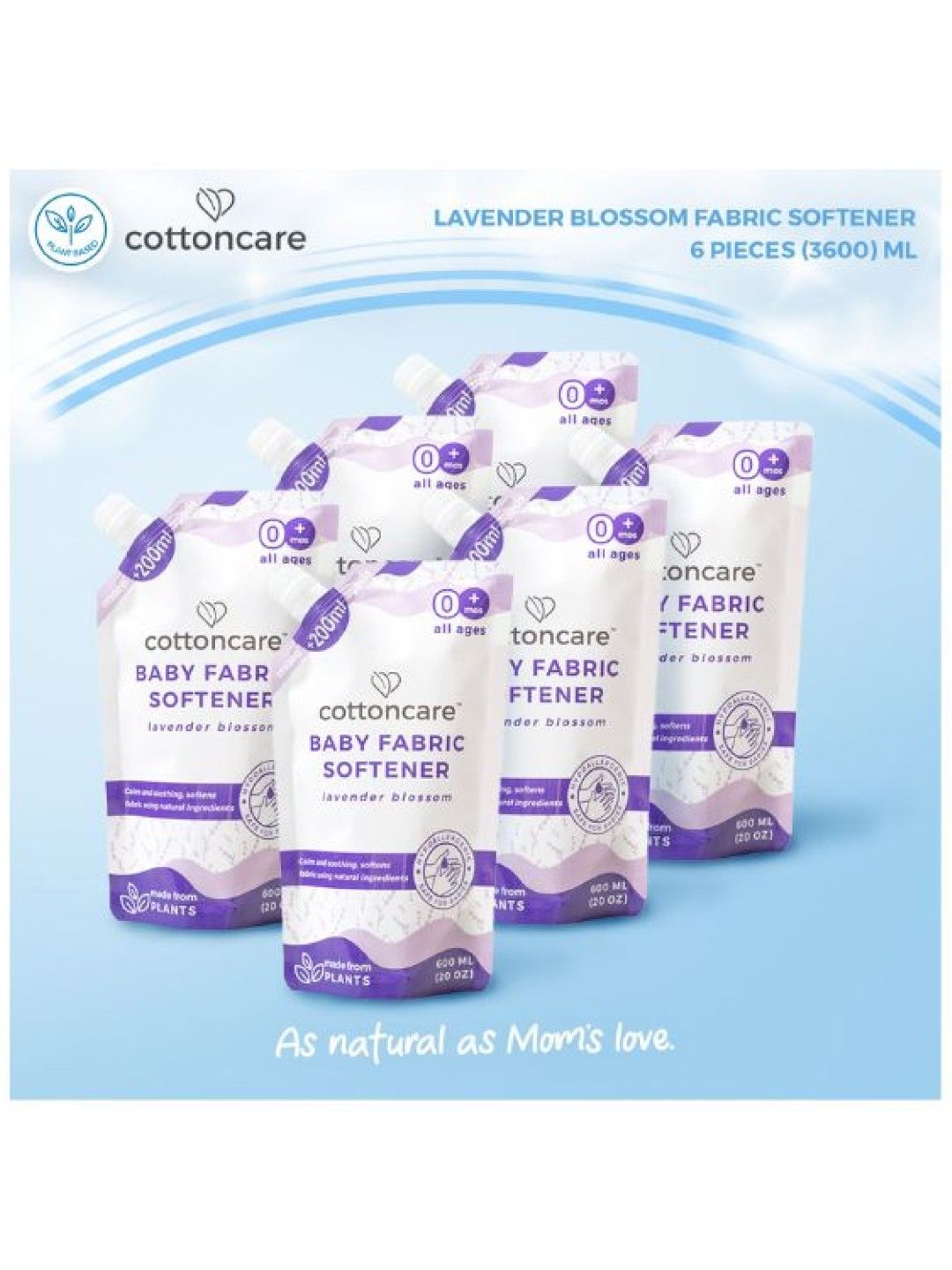 Cotton Central™ Cottoncare™ Calming Lavender Natural Baby Fabric Softener (3600ml) (No Color- Image 2)
