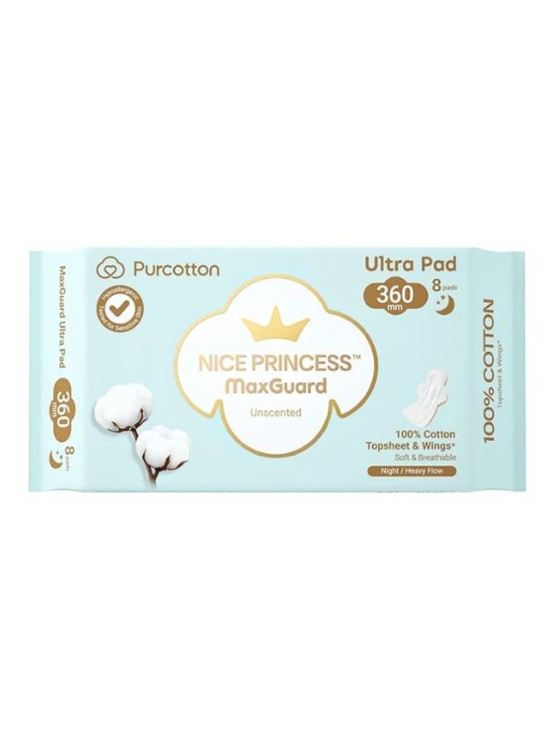 Purcotton MaxGuard Unscented Ultra Pads (8pcs) (No Color- Image 2)
