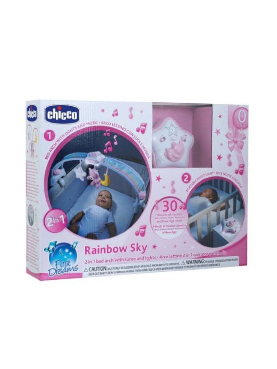 Chicco Rainbow Bed Arch - Pink (No Color- Image 2)