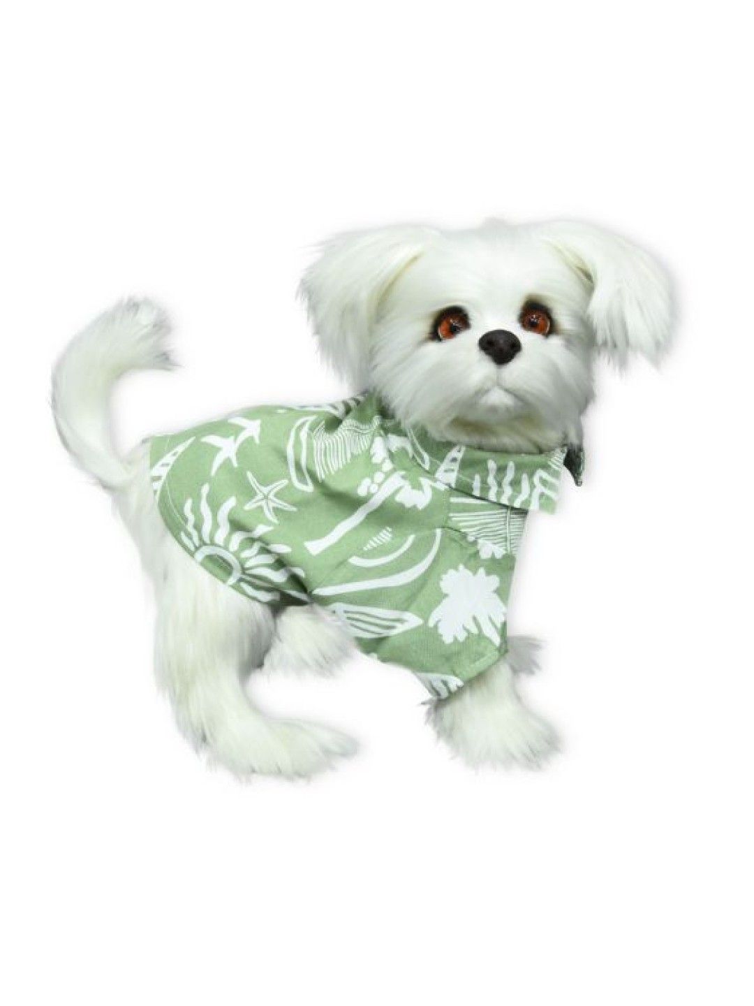 PUPKITS Beach Graffiti Green White - Pet Shirt (No Color- Image 2)