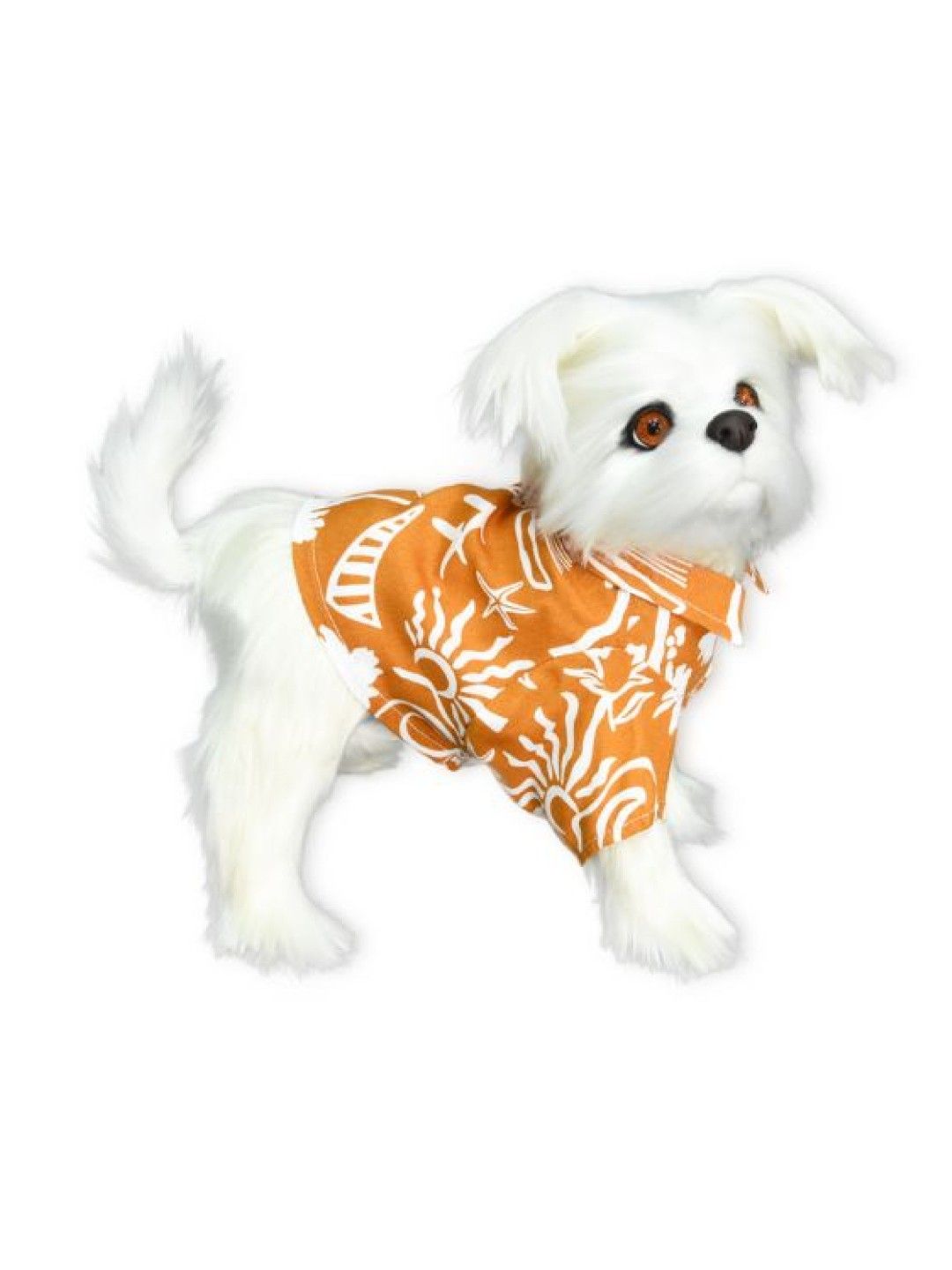 PUPKITS Beach Graffiti Orange White - Pet Shirt (No Color- Image 2)