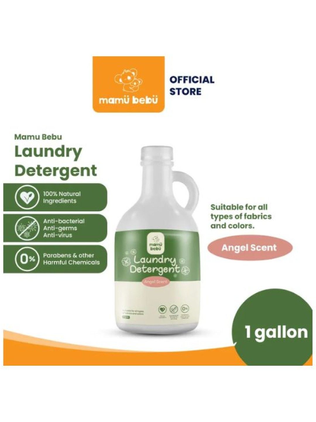 Mamu Bebu Laundry Detergent Sweet Angel (1 Gallon) (No Color- Image 2)