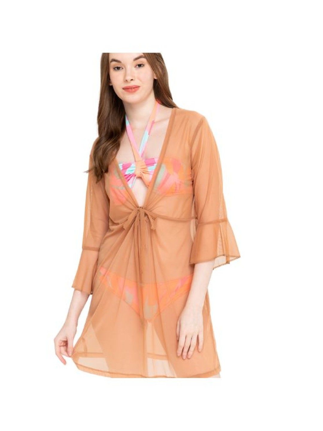 Eve's Chic Caitlin Cover Up Dress (Brown- Image 2)