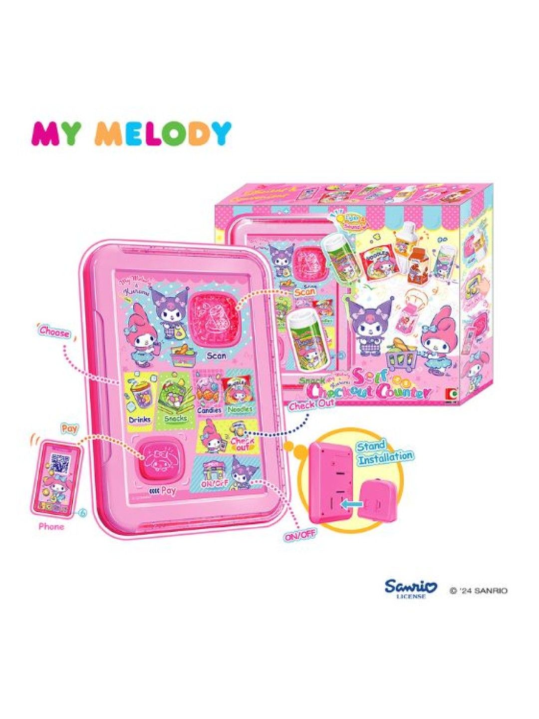 Sanrio Original My Melody & Kuromi Self Checkout Counter (No Color- Image 2)