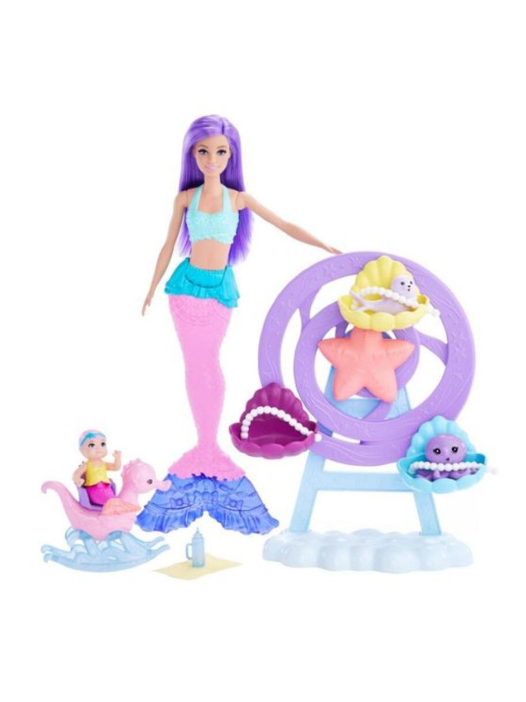 Barbie Mermaid Doll Nurturing Playset With Merbaby, Octopus And Seal (No Color- Image 2)