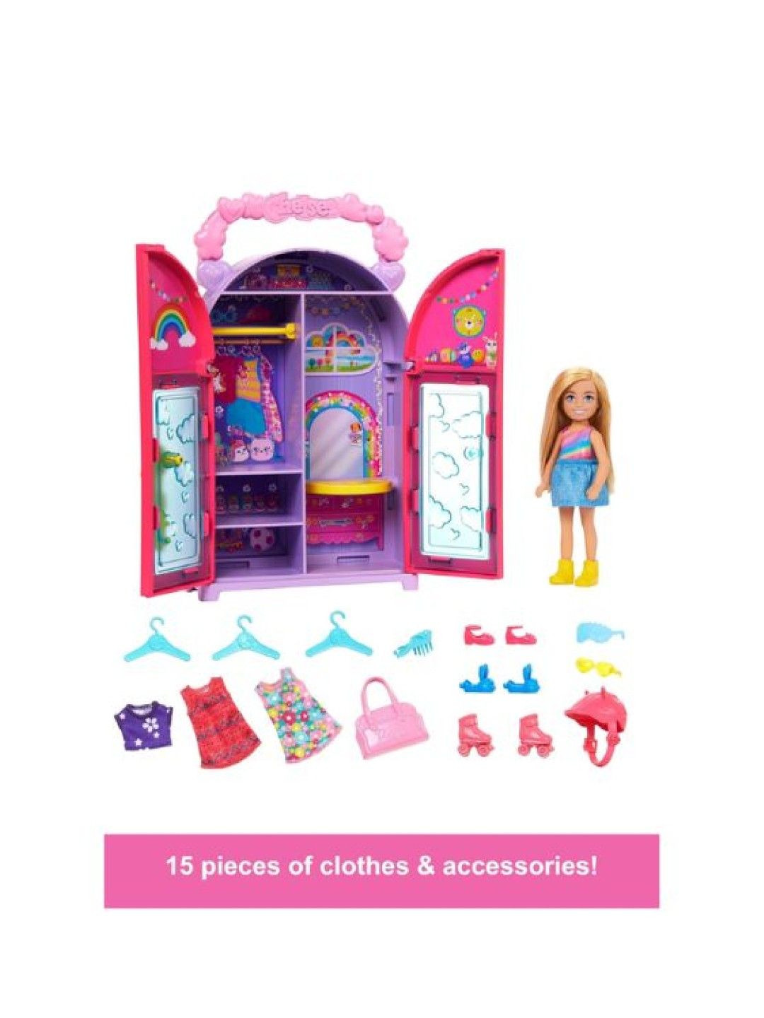 Barbie Chelsea Doll & Closet Toy Playset (No Color- Image 2)