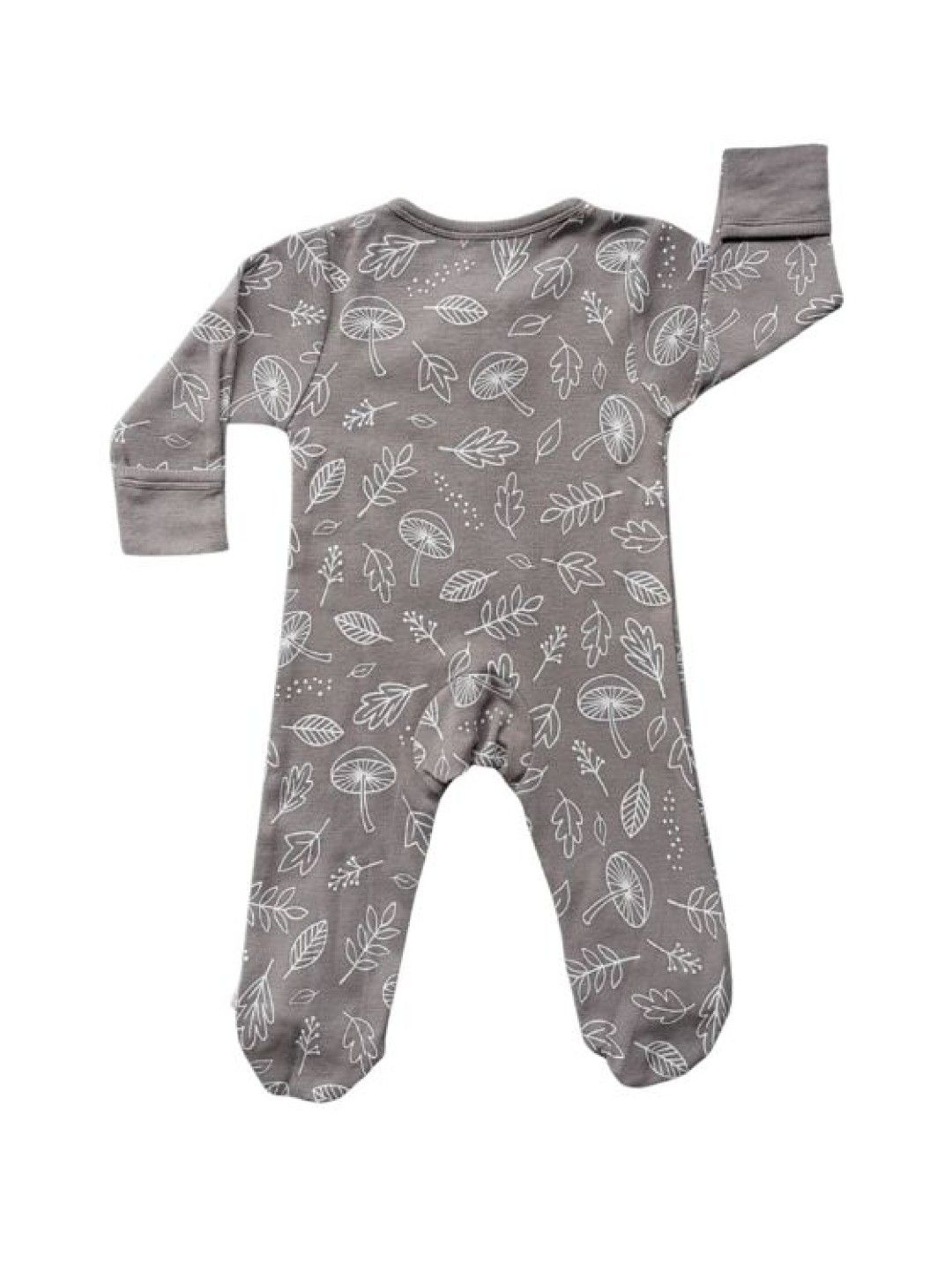 Babysoy Thunder Leaf Zipper Footie (No Color- Image 2)