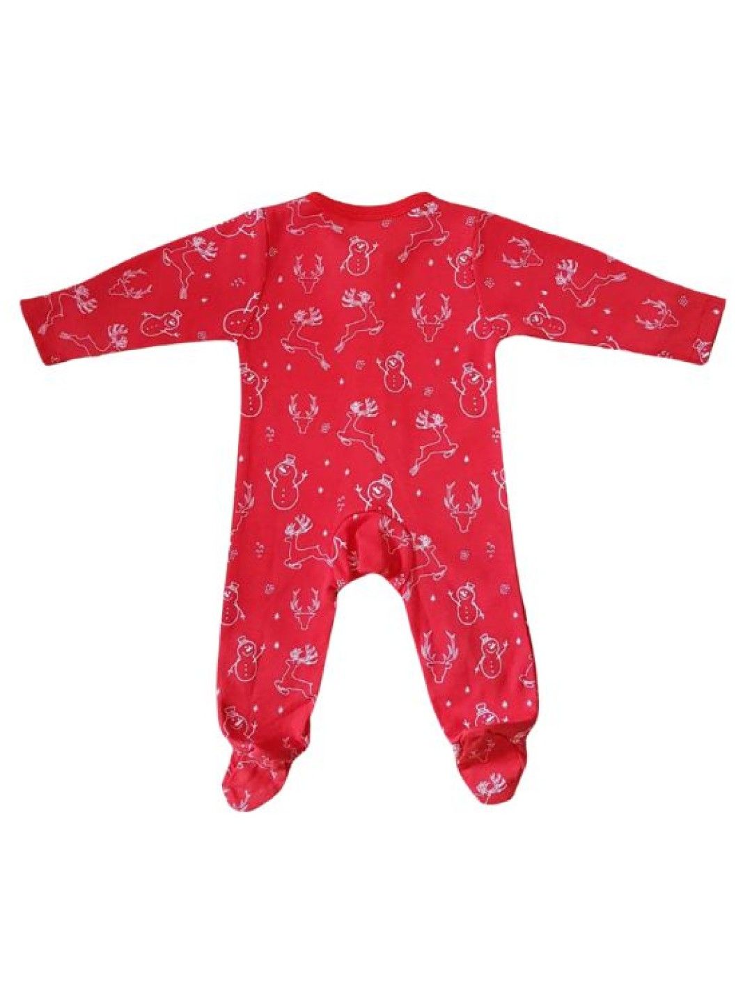 Babysoy Red Christmas Zipper Footie (No Color- Image 2)