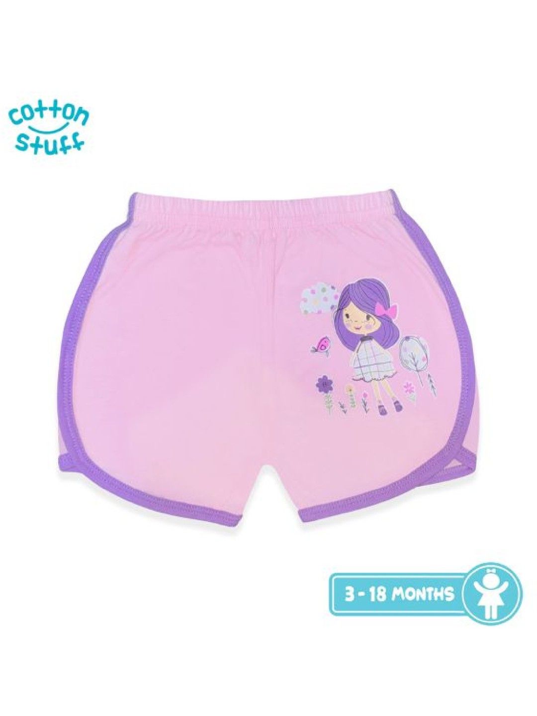 Cotton Stuff 3-piece Girly Shorts (Pattern - Girl) (No Color- Image 2)