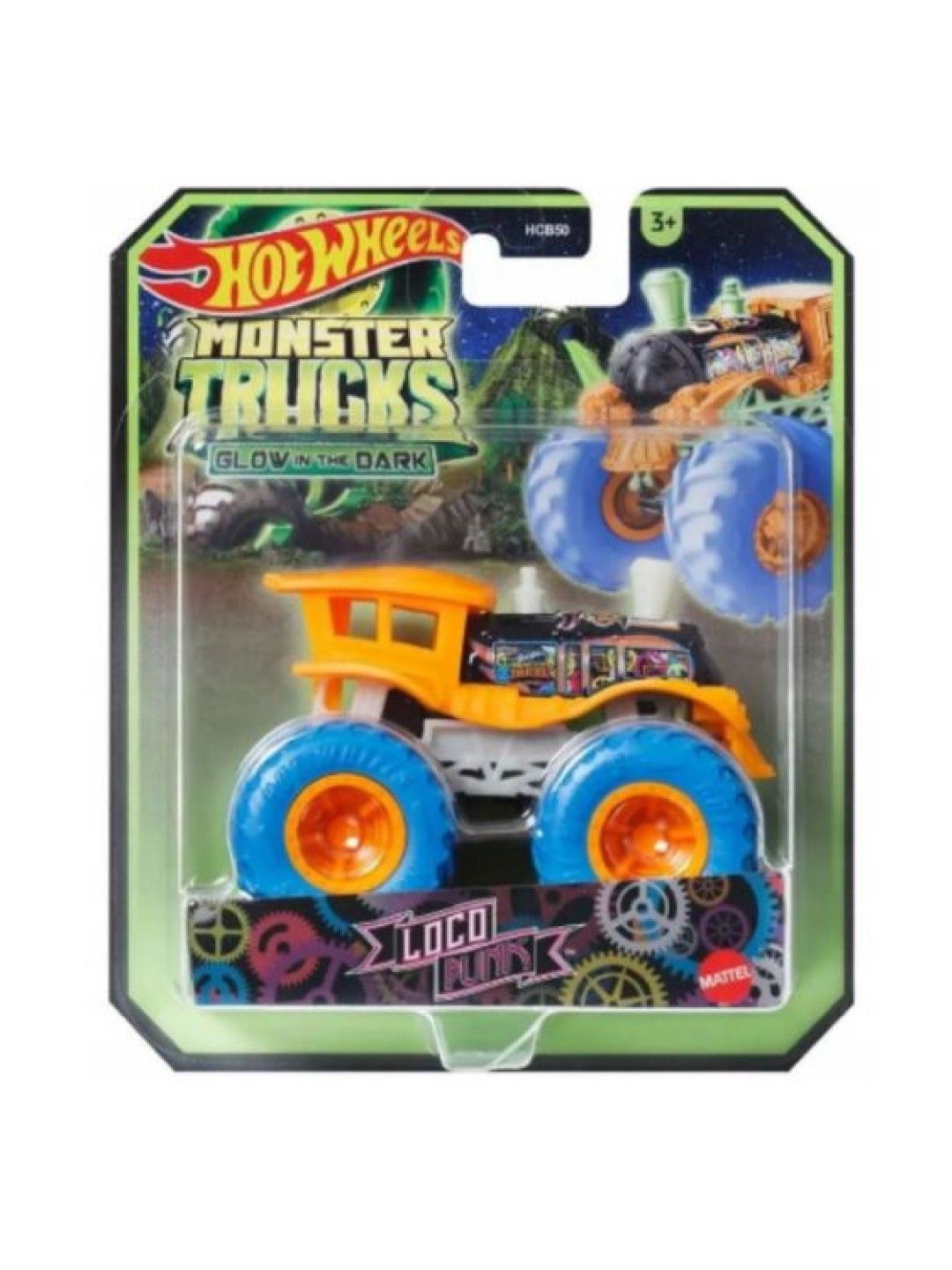 Hot Wheels Monster Trucks 1:64 Glow in the Dark Diecast - Loco Punk (No Color- Image 2)