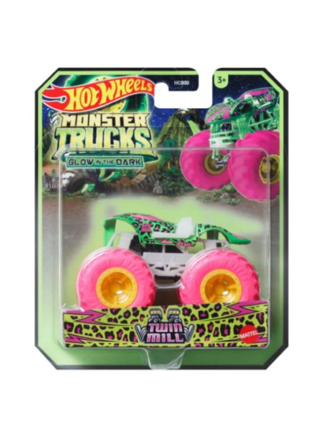 Hot Wheels Monster Trucks 1:64 Glow in the Dark Diecast - Twin Mill #2 (No Color- Image 2)