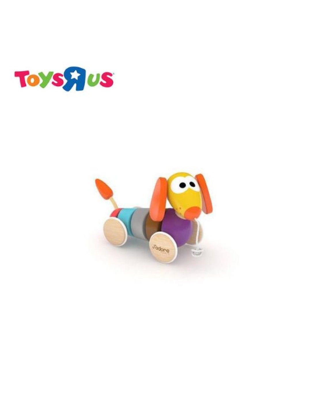 Toys R Us Jadore Nature Wood Toys Puppy Dog Pull Toy (Orange) (No Color- Image 2)