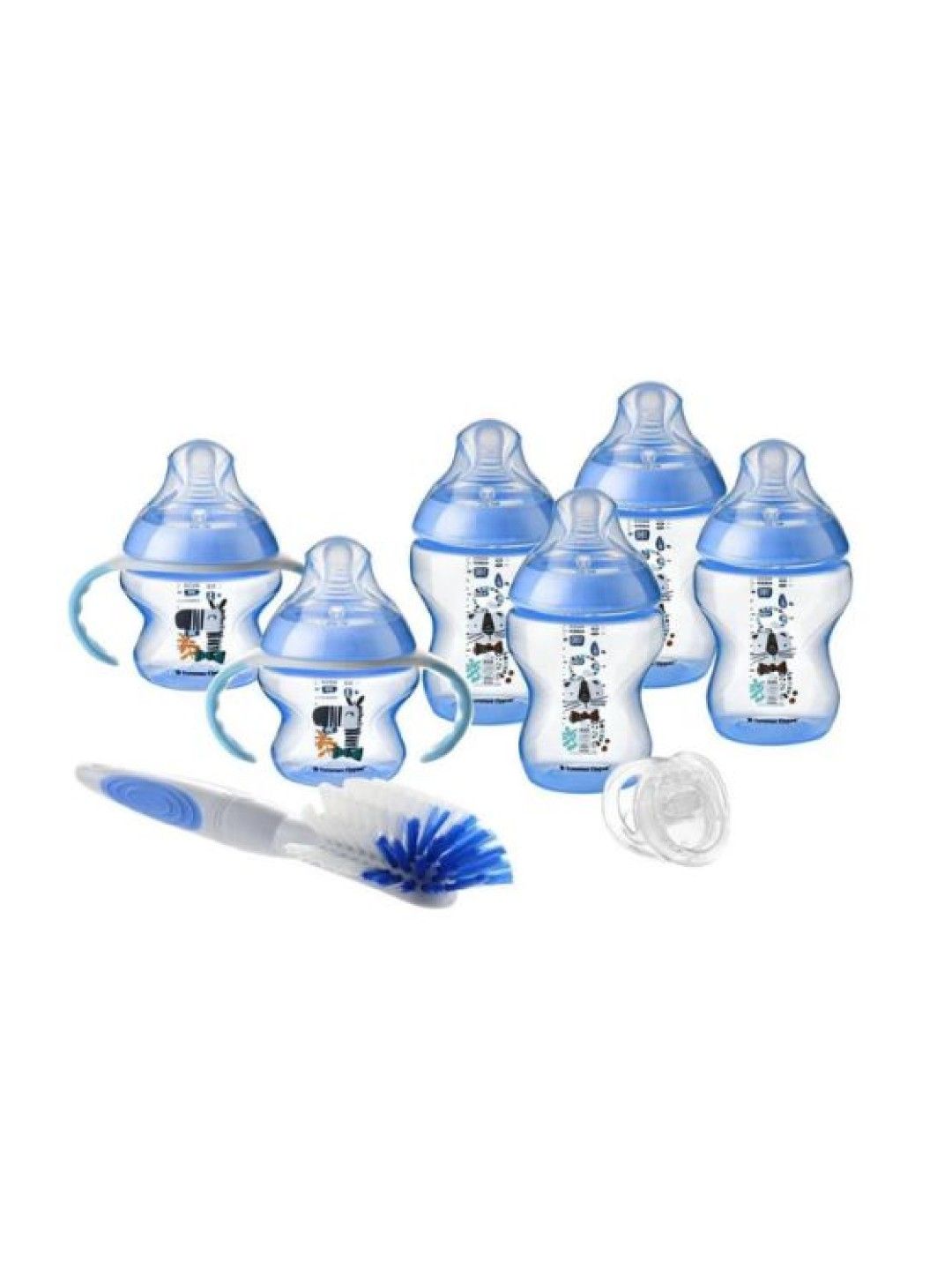 Tommee Tippee Closer to Nature PP Newborn Feeding Bottle Set (6pc set) - Blue (No Color- Image 2)