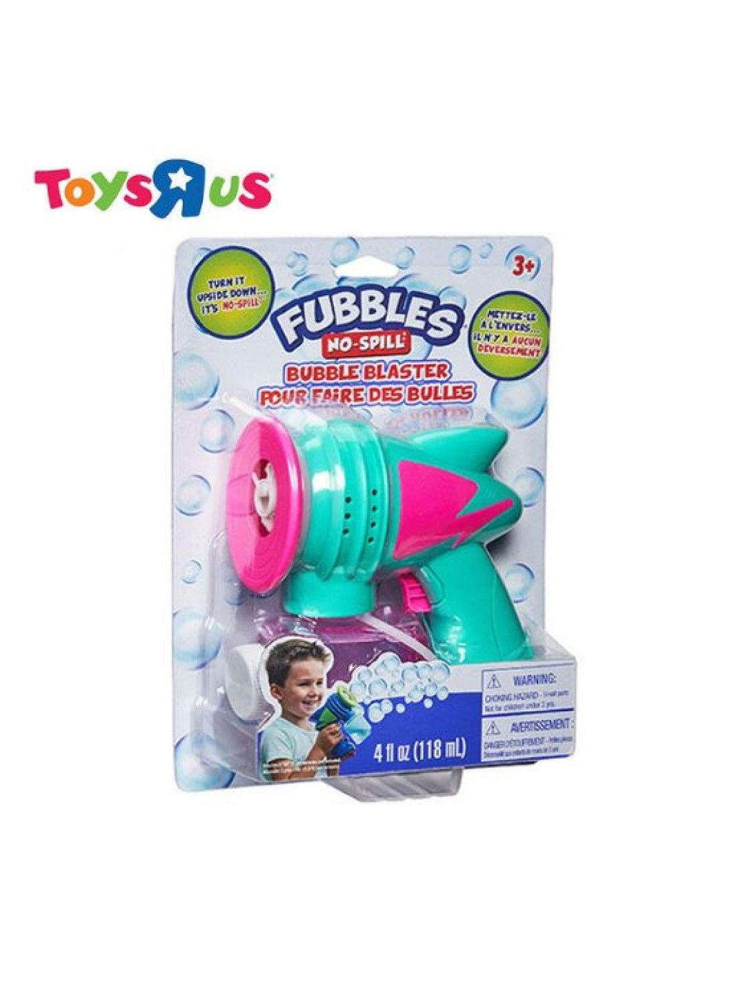 Toys R Us Fubbles No-Spill Bubble Blaster 118ml (Light Blue/Pink- Image 2)