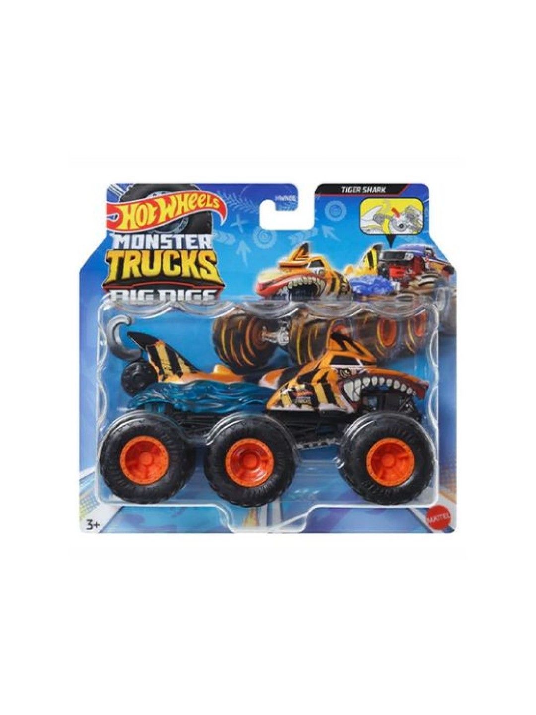 Hot Wheels Monster Trucks Tiger Shark Monster Rig (No Color- Image 4)