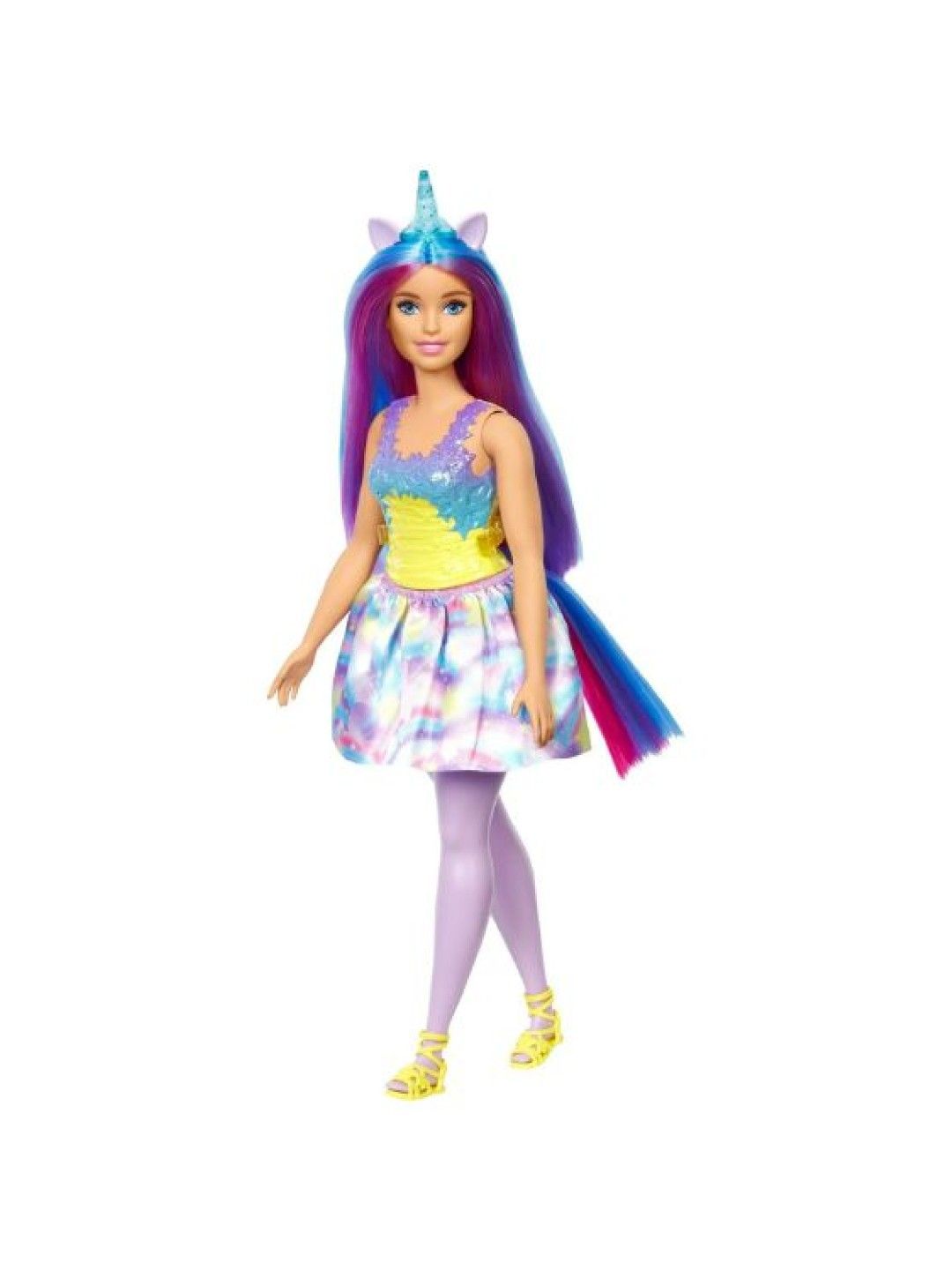 Barbie Dreamtopia Unicorn Doll (Curvy) In Rainbow Look (No Color- Image 1)