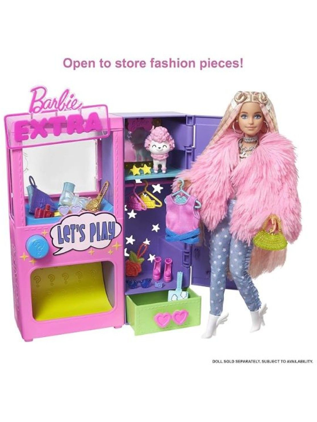 Barbie Extra Surprise Fashion Closet Playset With Pet & Accessories (No Color- Image 2)